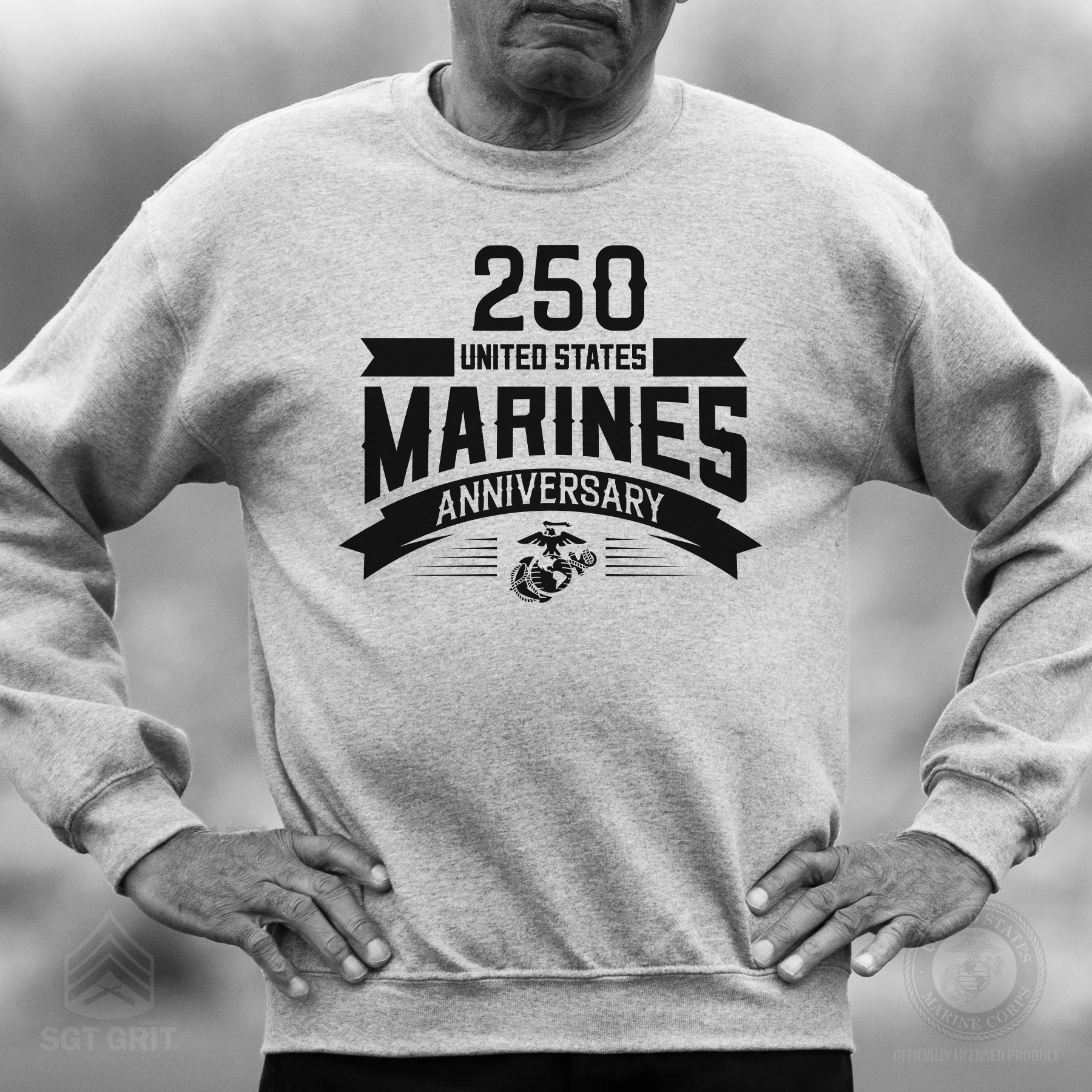USMC 250th Anniversary Ribbon Sweatshirt - Image 2