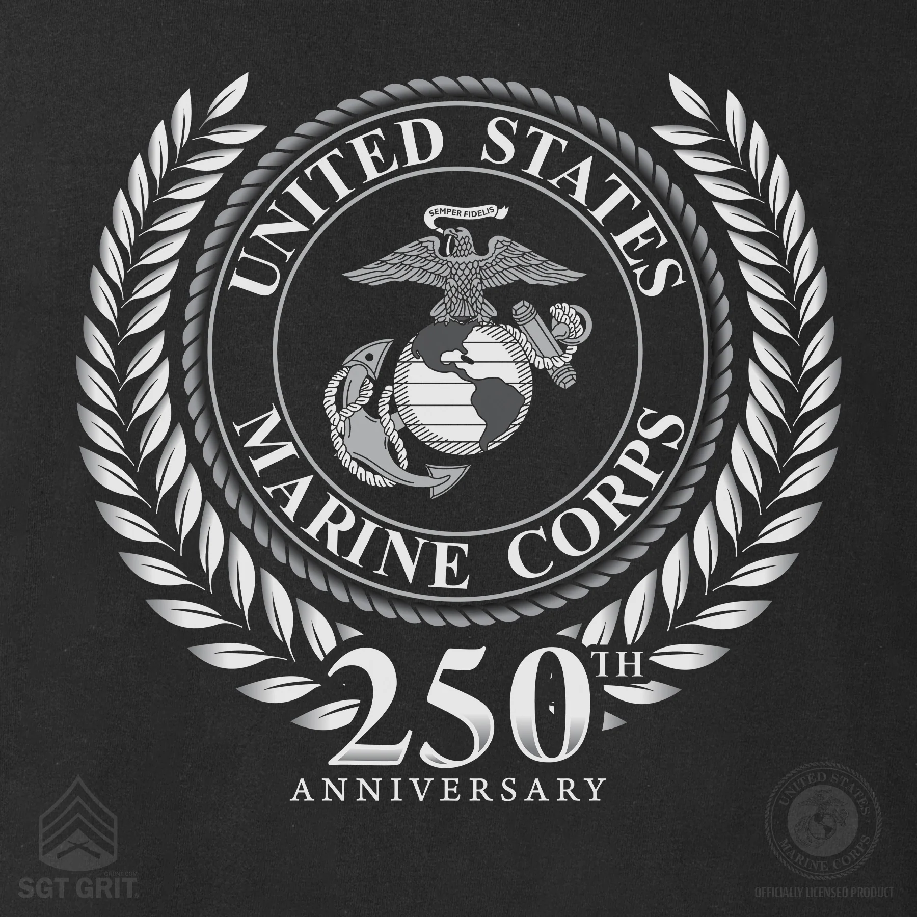 USMC 250th Anniversary Grayscale Sweatshirt - Image 3