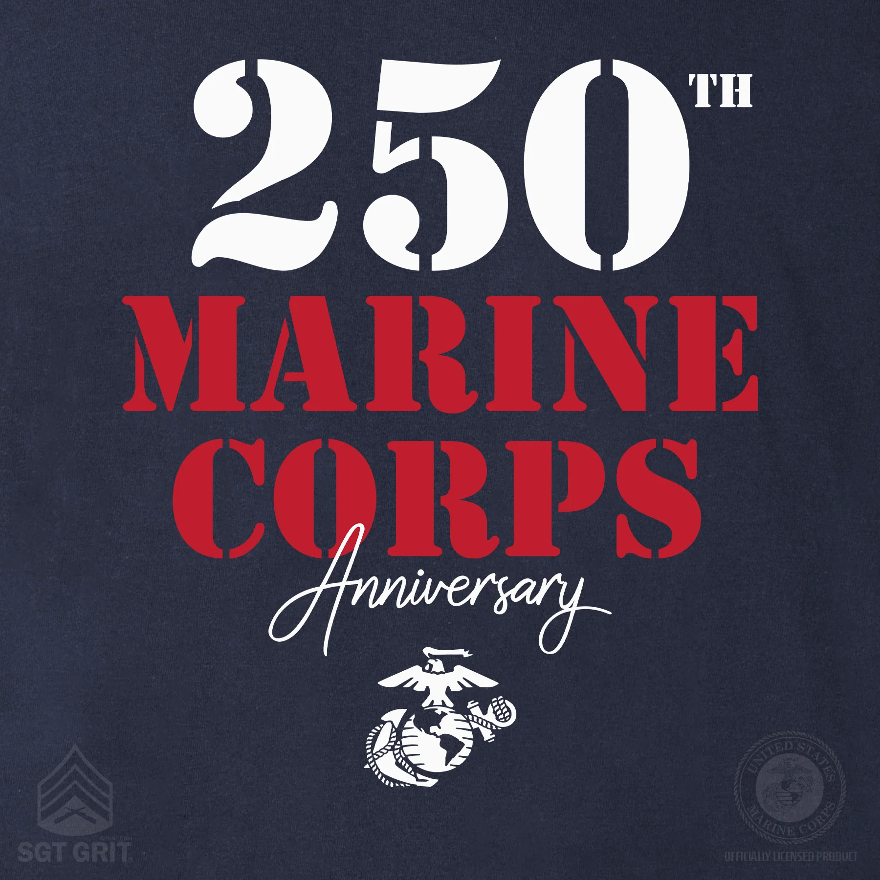 USMC 250th Anniversary Stencil Sweatshirt - Image 3