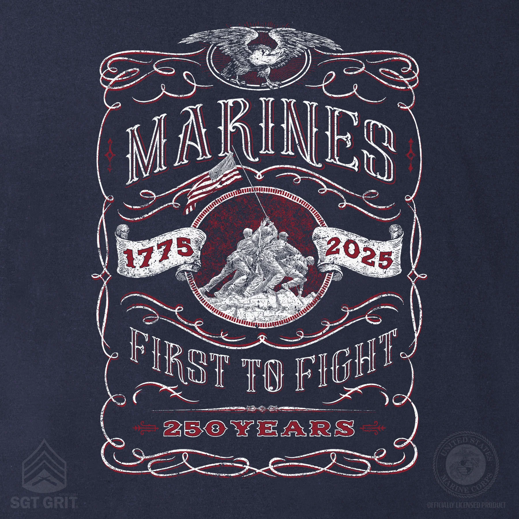 USMC 250 Years Iwo Jima Sweatshirt - Image 2