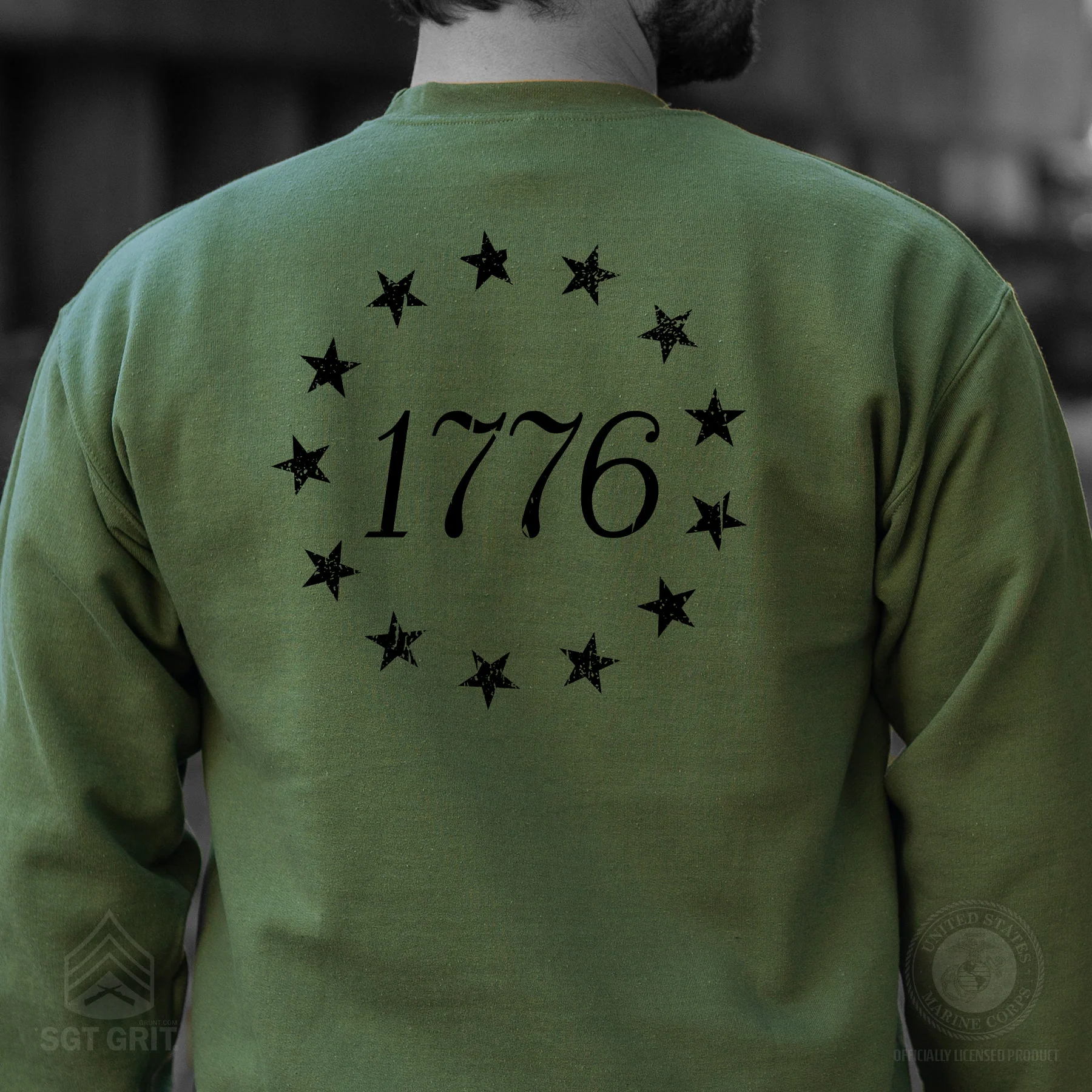 1776 Betsy Ross Flag Sweatshirt - Back Design - Image 22