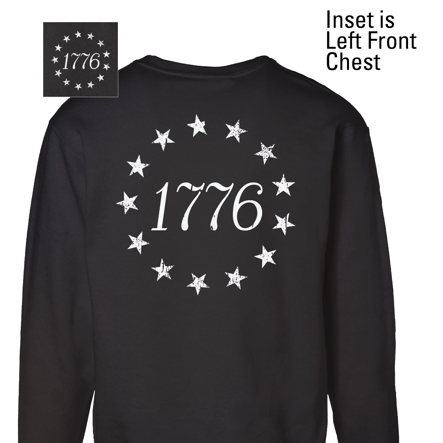 1776 Betsy Ross Flag Sweatshirt - Back Design - Image 7