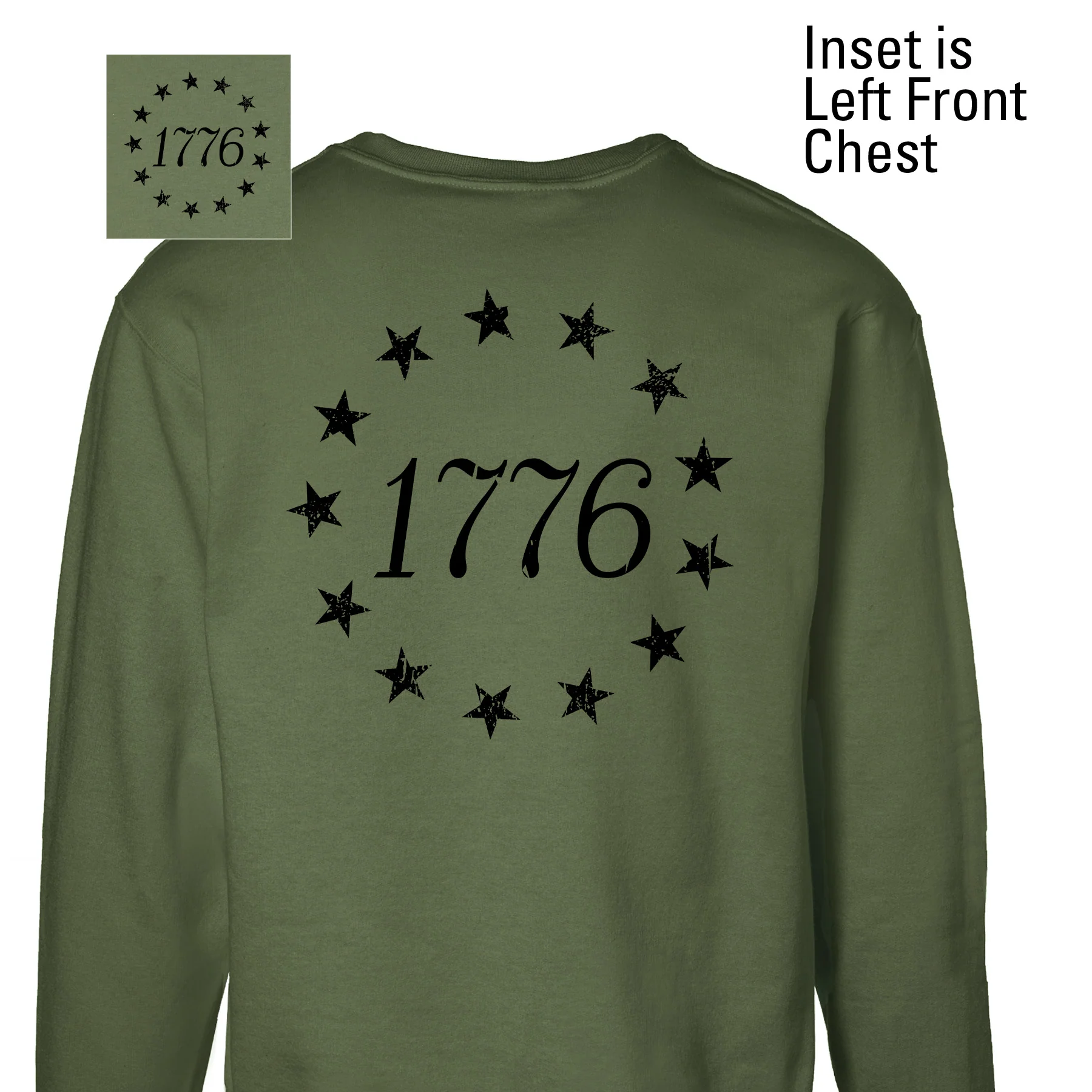 1776 Betsy Ross Flag Sweatshirt - Back Design - Image 9