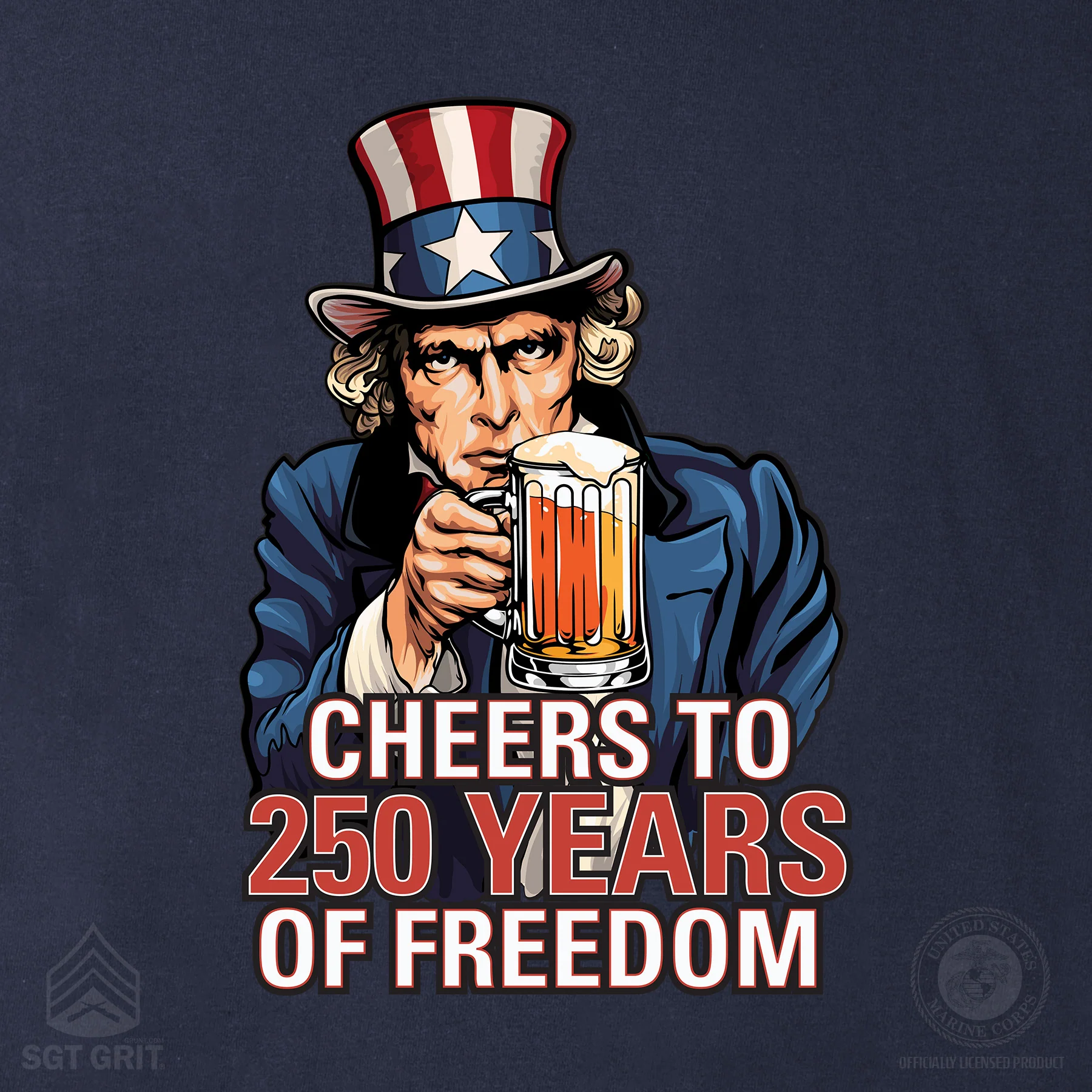 Cheers to 250 Years of Freedom Sweatshirt - Back Design - Image 15