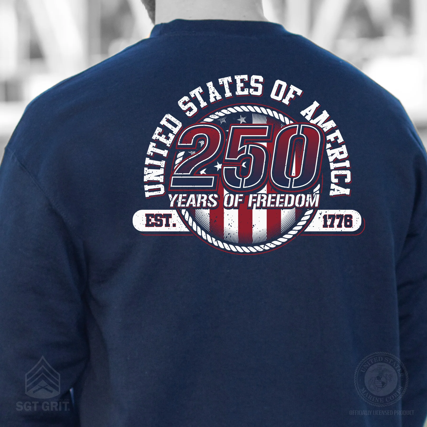 250 Years of Freedom Sweatshirt - Back Design - Image 3