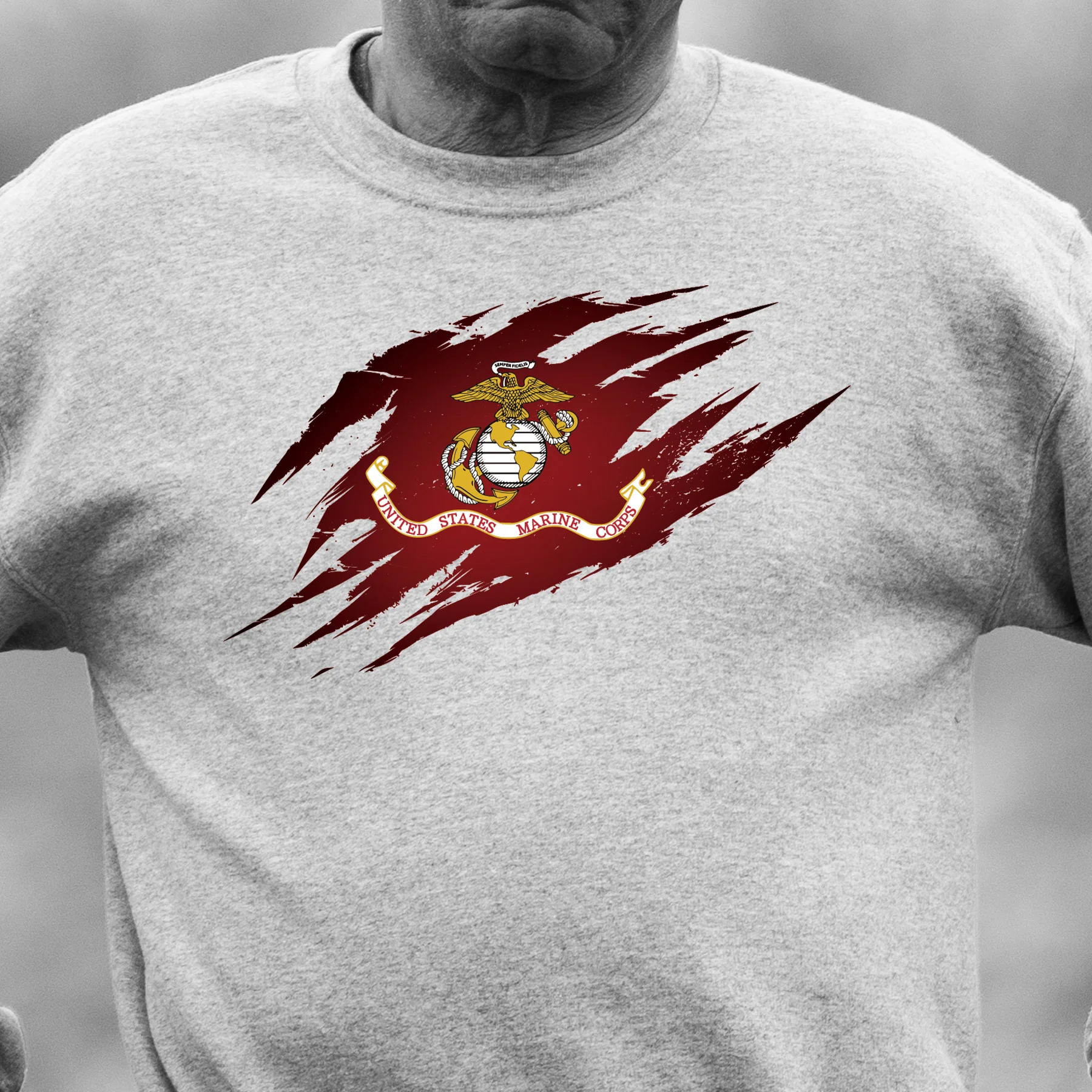 USMC Flag Tear Away Sweatshirt - Image 2