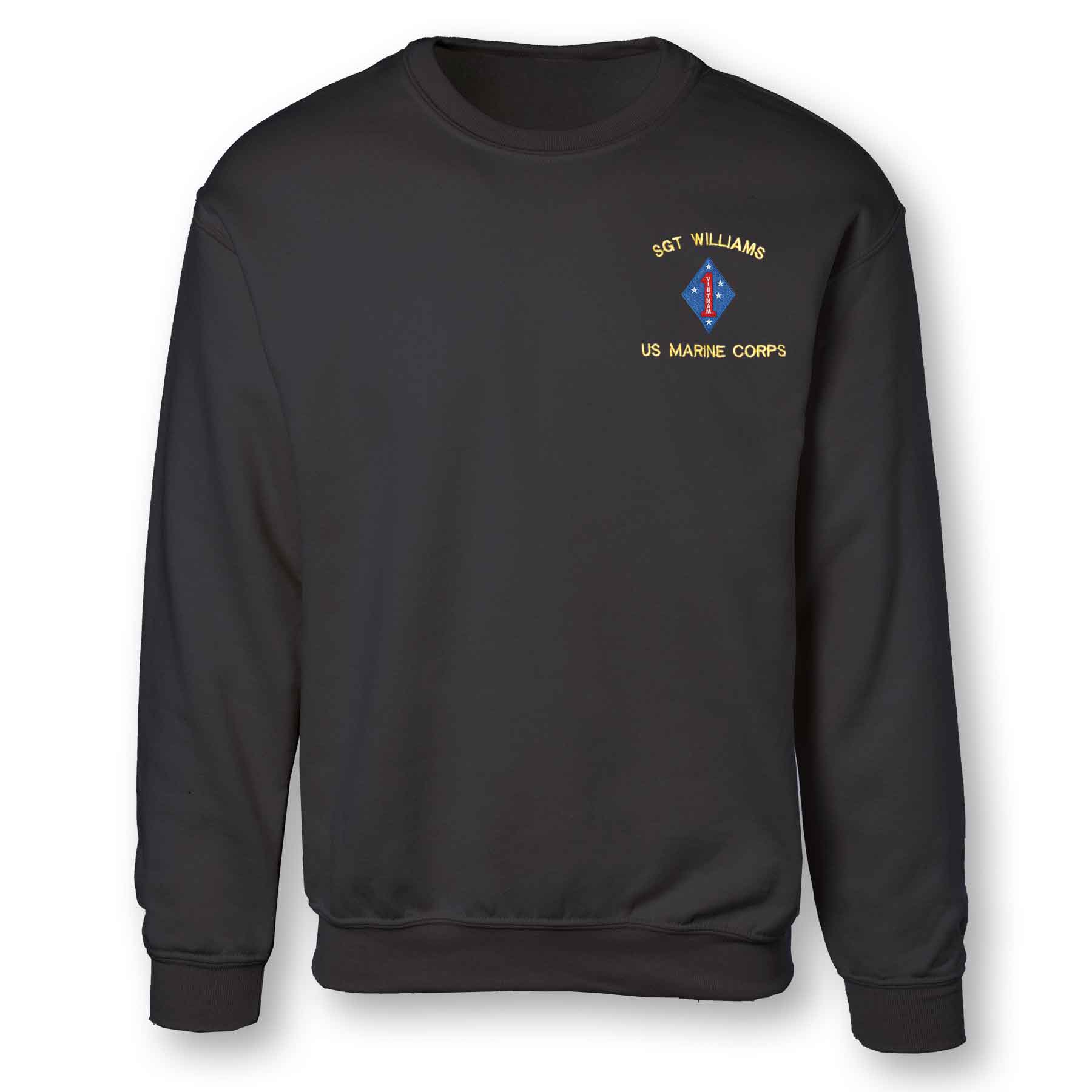 Vietnam 1st Marine Division Embroidered Sweatshirt