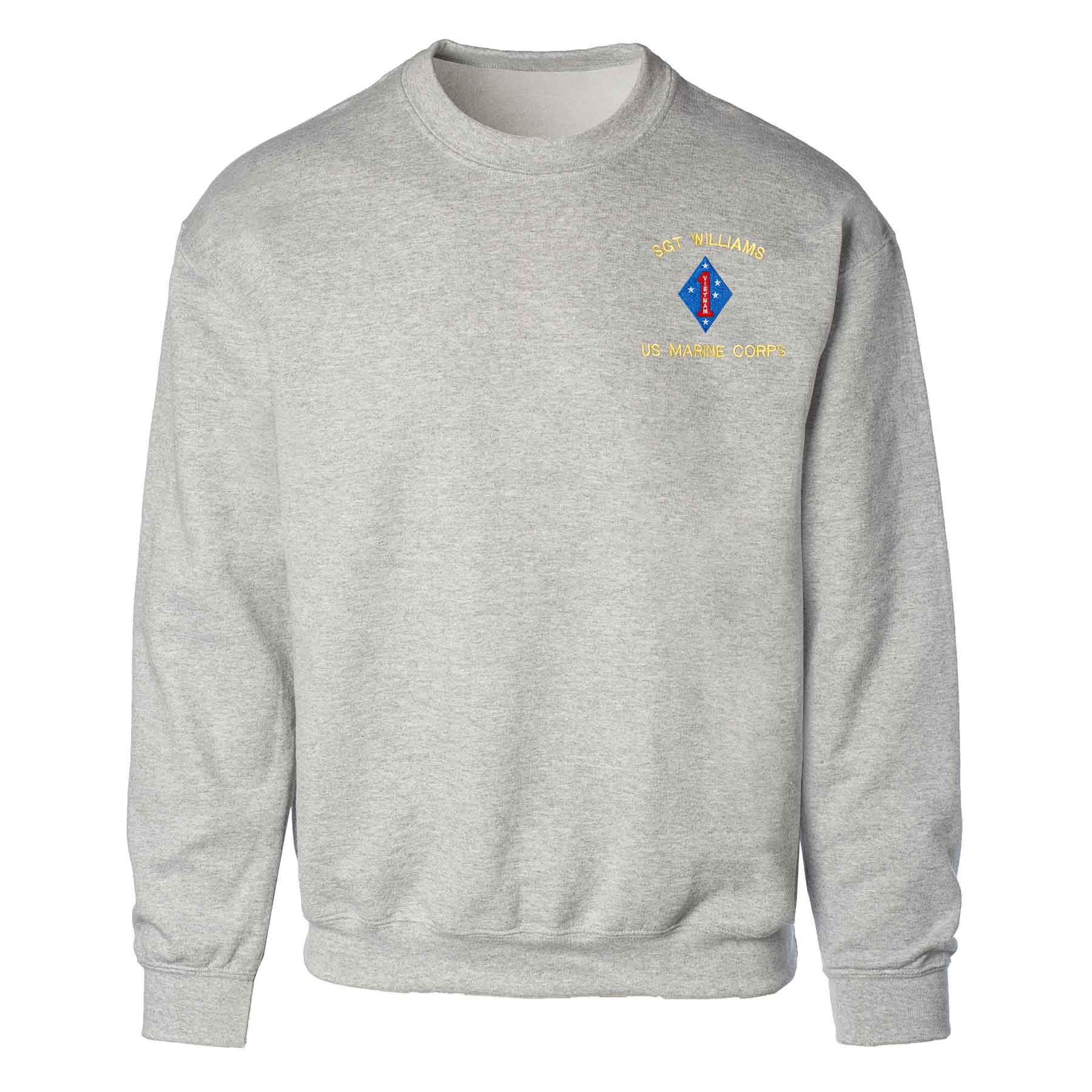 Vietnam 1st Marine Division Embroidered Sweatshirt - Image 2