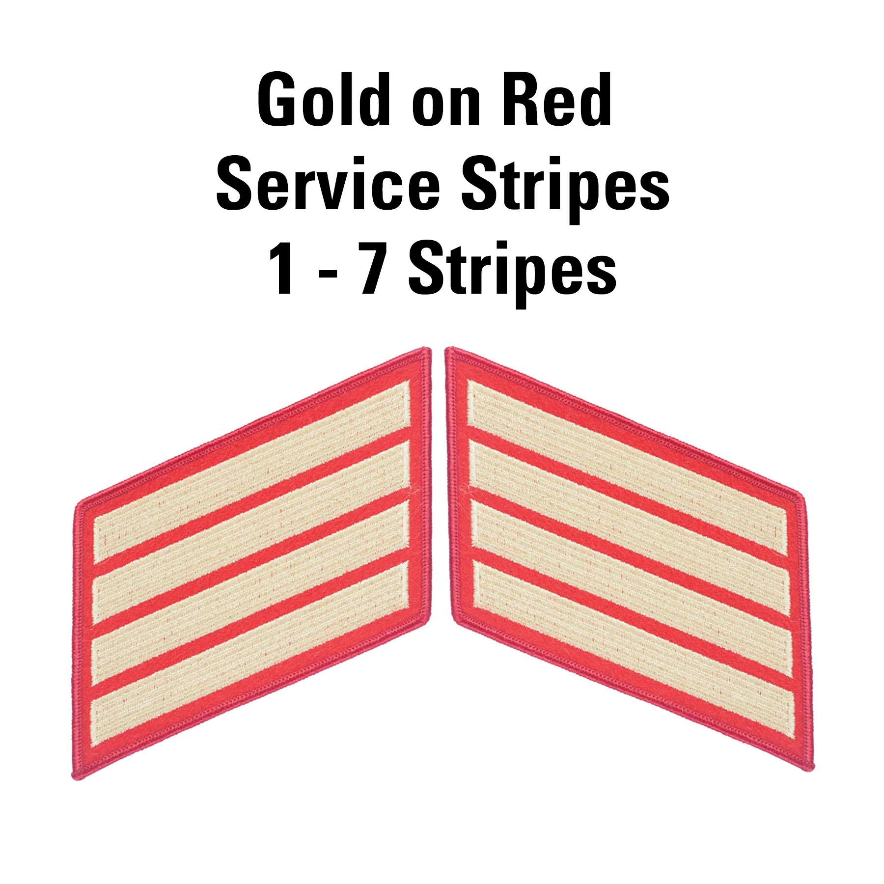 Gold on Red Service Stripes
