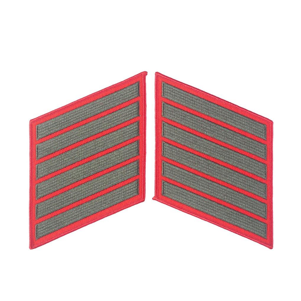 Green on Red Service Stripes - Image 7
