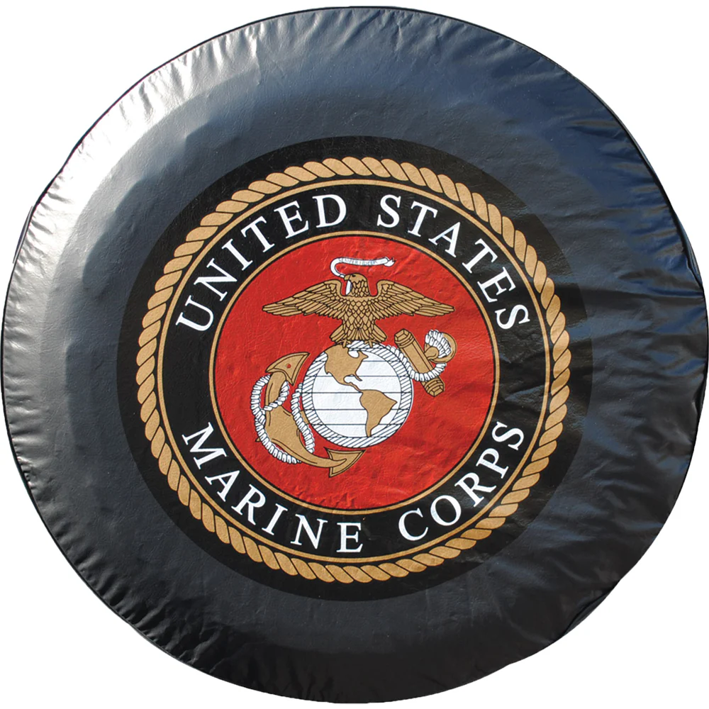 Marine Corps Black Tire Cover