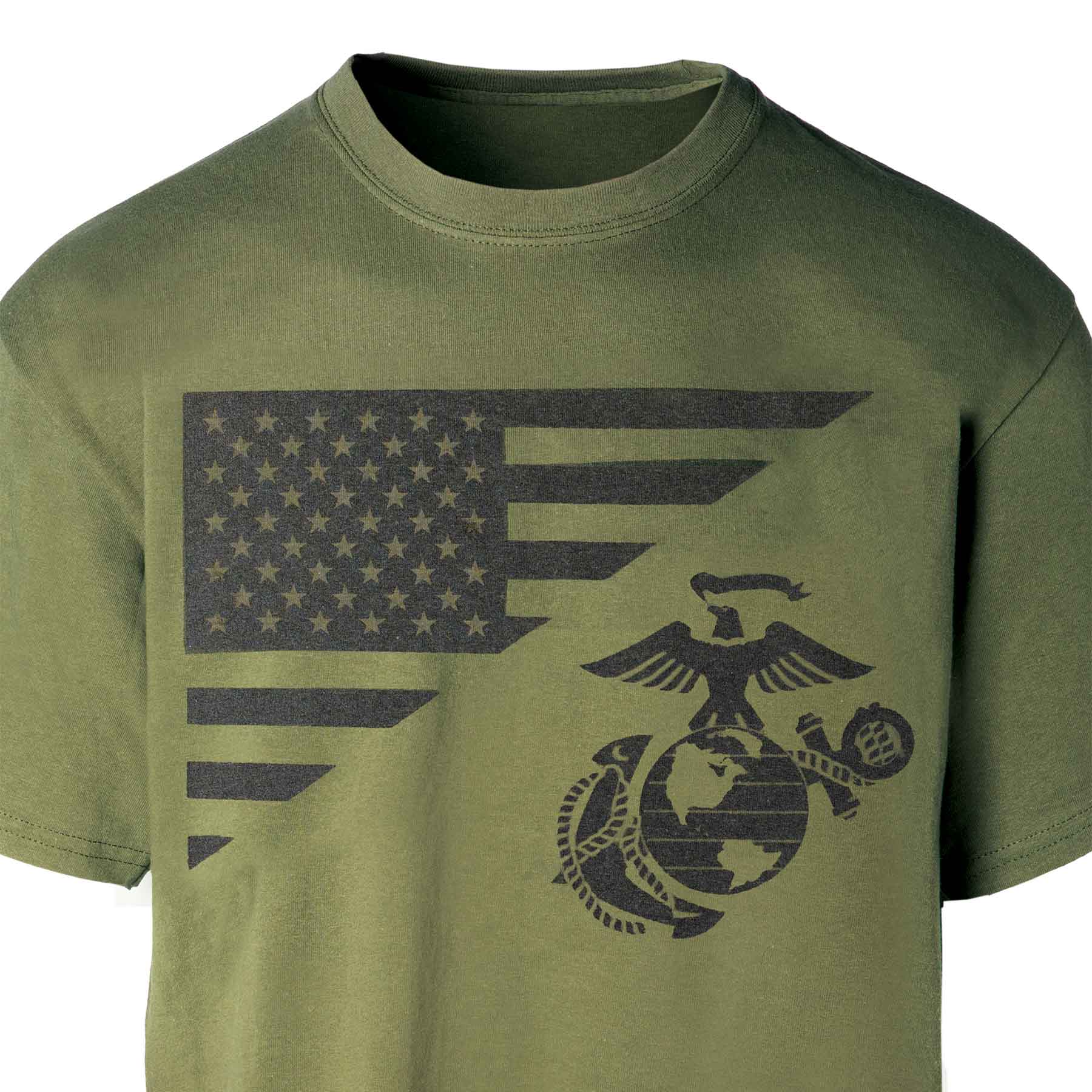 USMC Flag, EGA Emblem T-shirt 100% Cotton - Image 5
