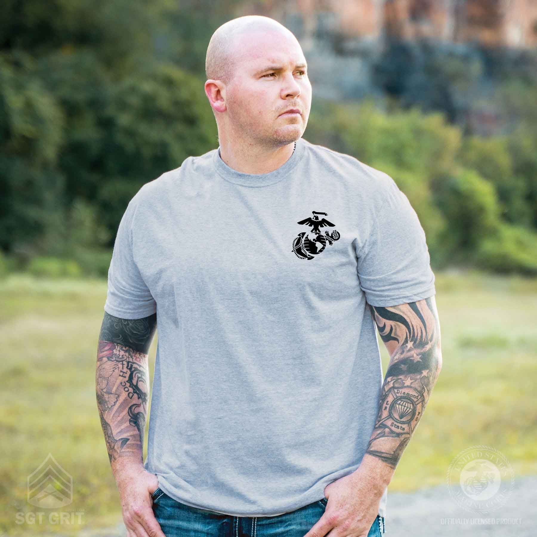EGA Old Corps Back With Left Chest T-shirt - Image 2
