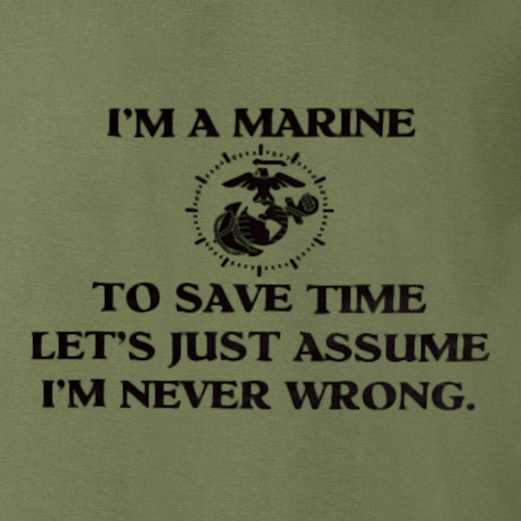 USMC 'I'm Never Wrong' Graphic T-Shirt - Image 3