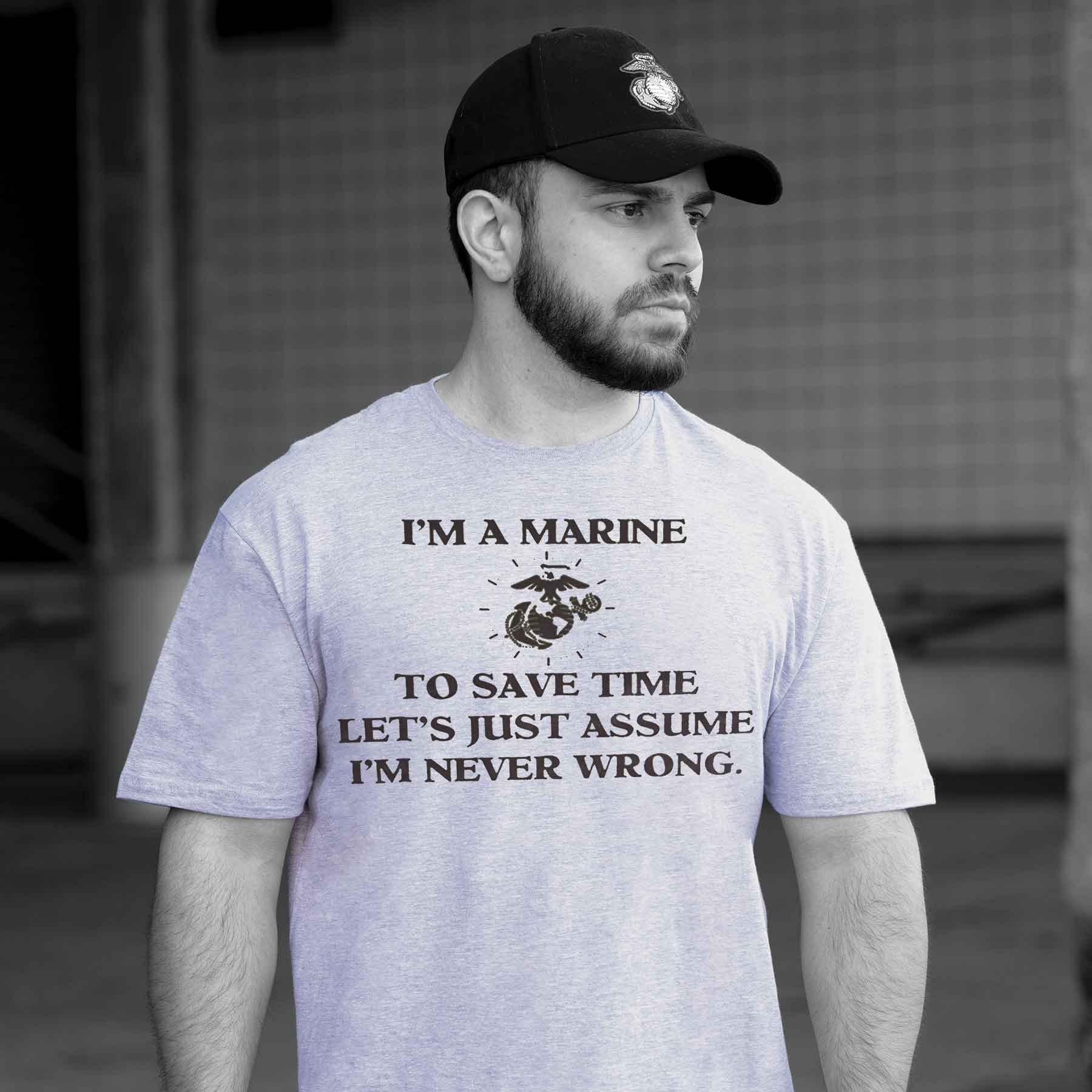 USMC 'I'm Never Wrong' Graphic T-Shirt - Image 6