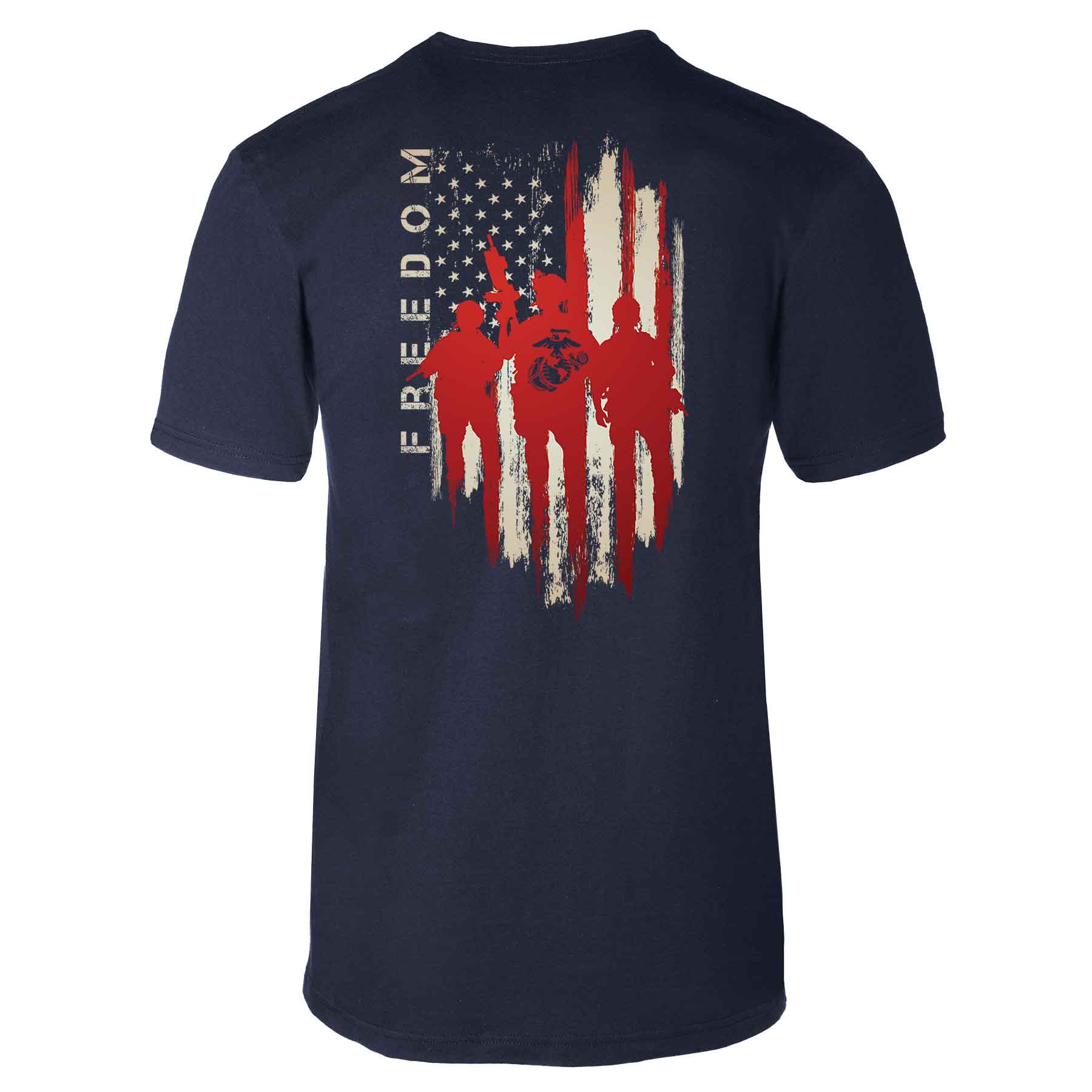 USMC Freedom Warriors Back With Left Chest T-shirt - Image 8
