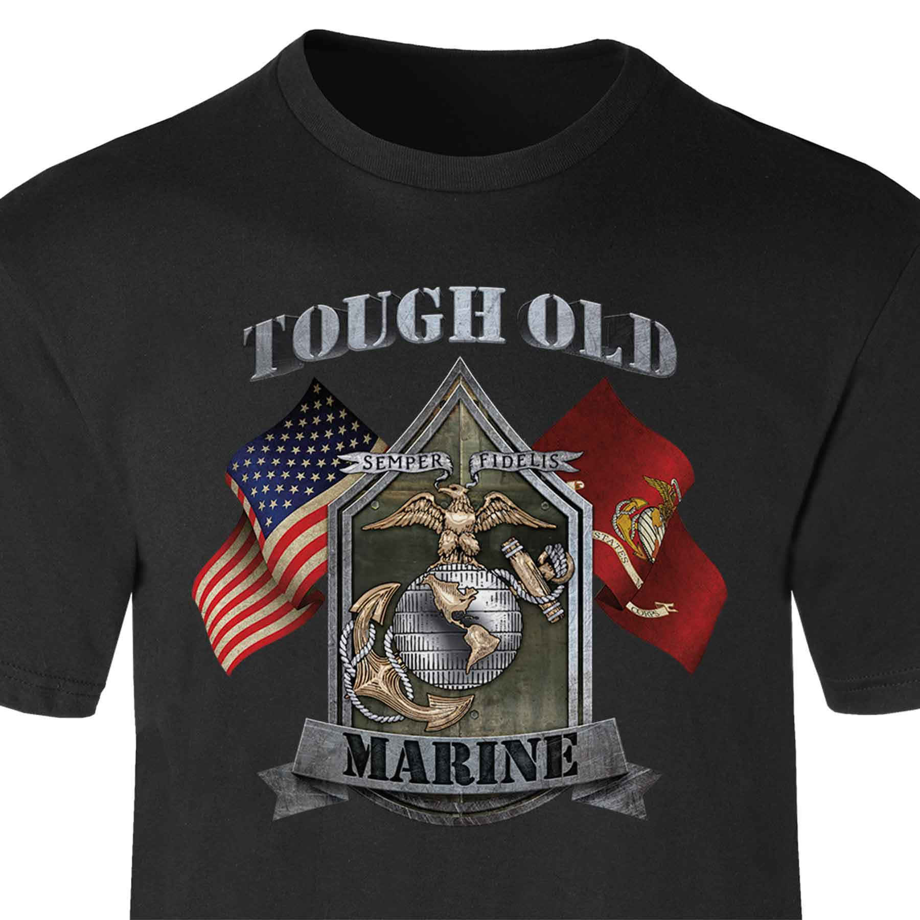 Tough Old Marine T-shirt - Image 5