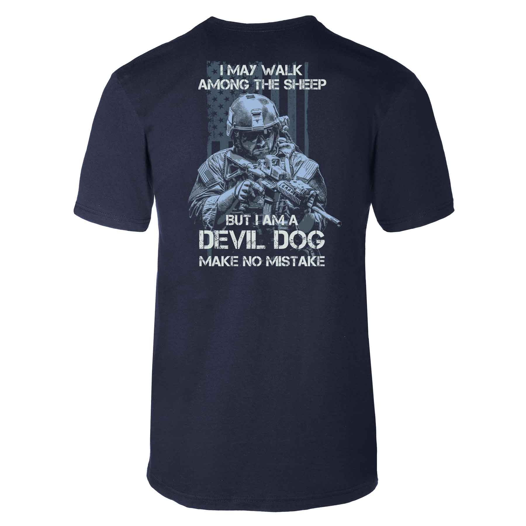 Devil Dog Make No Mistake Back With Left Chest T-shirt - Image 8