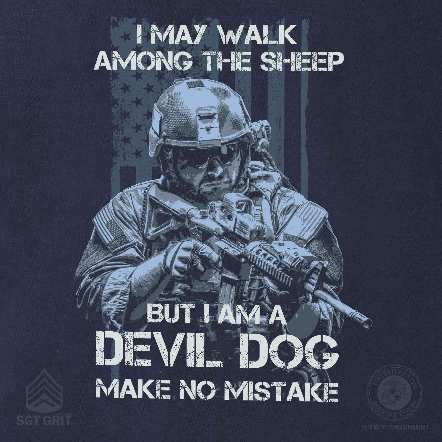 Devil Dog Make No Mistake Full Front T-shirt - Image 3