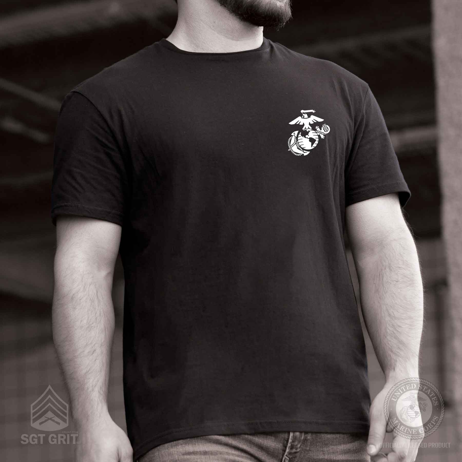 USMC Graphic "Marines Smile Back" Skull T-shirt - Image 2