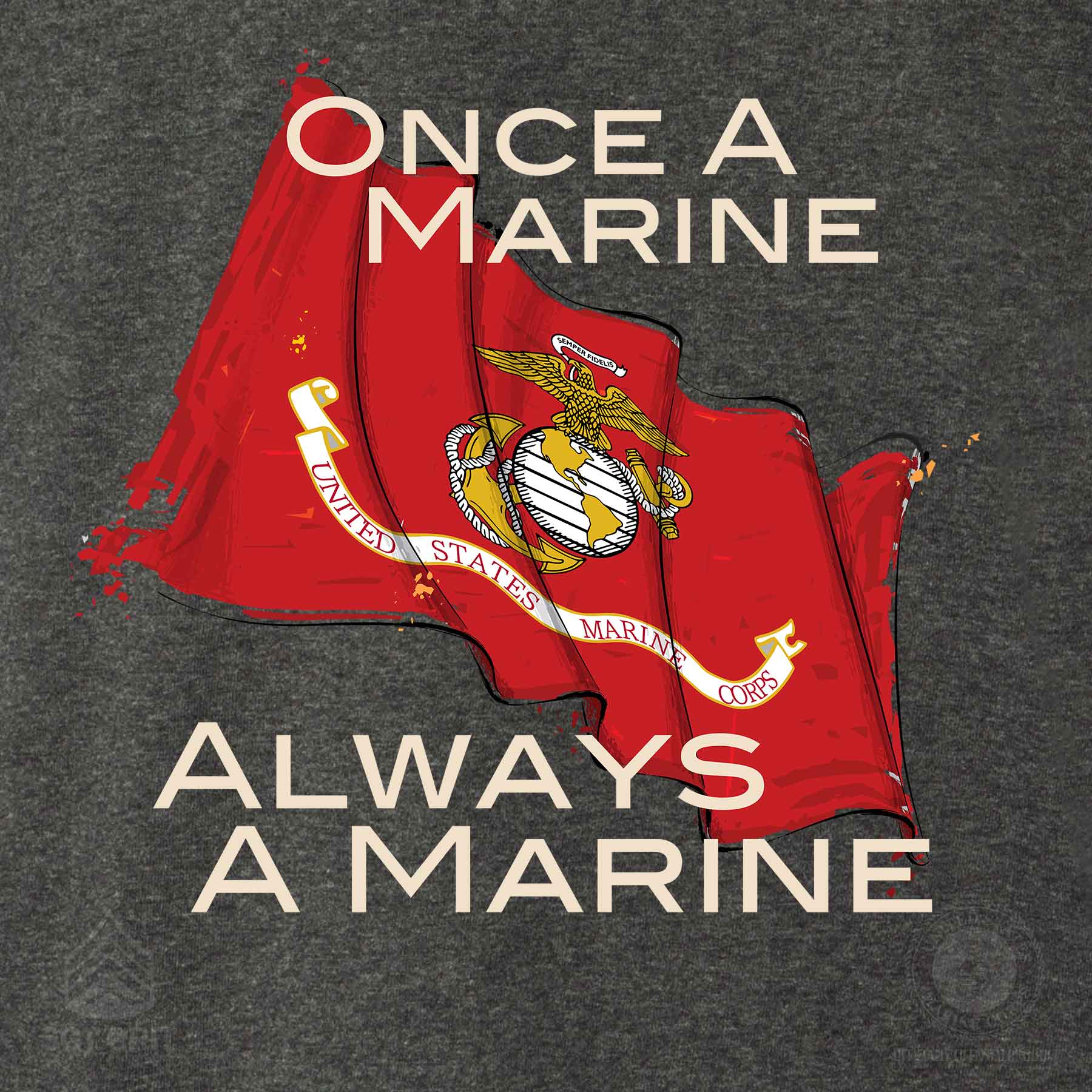 Marine Corps 'Once a Marine, Always a Marine' Graphic T-shirt - Image 4