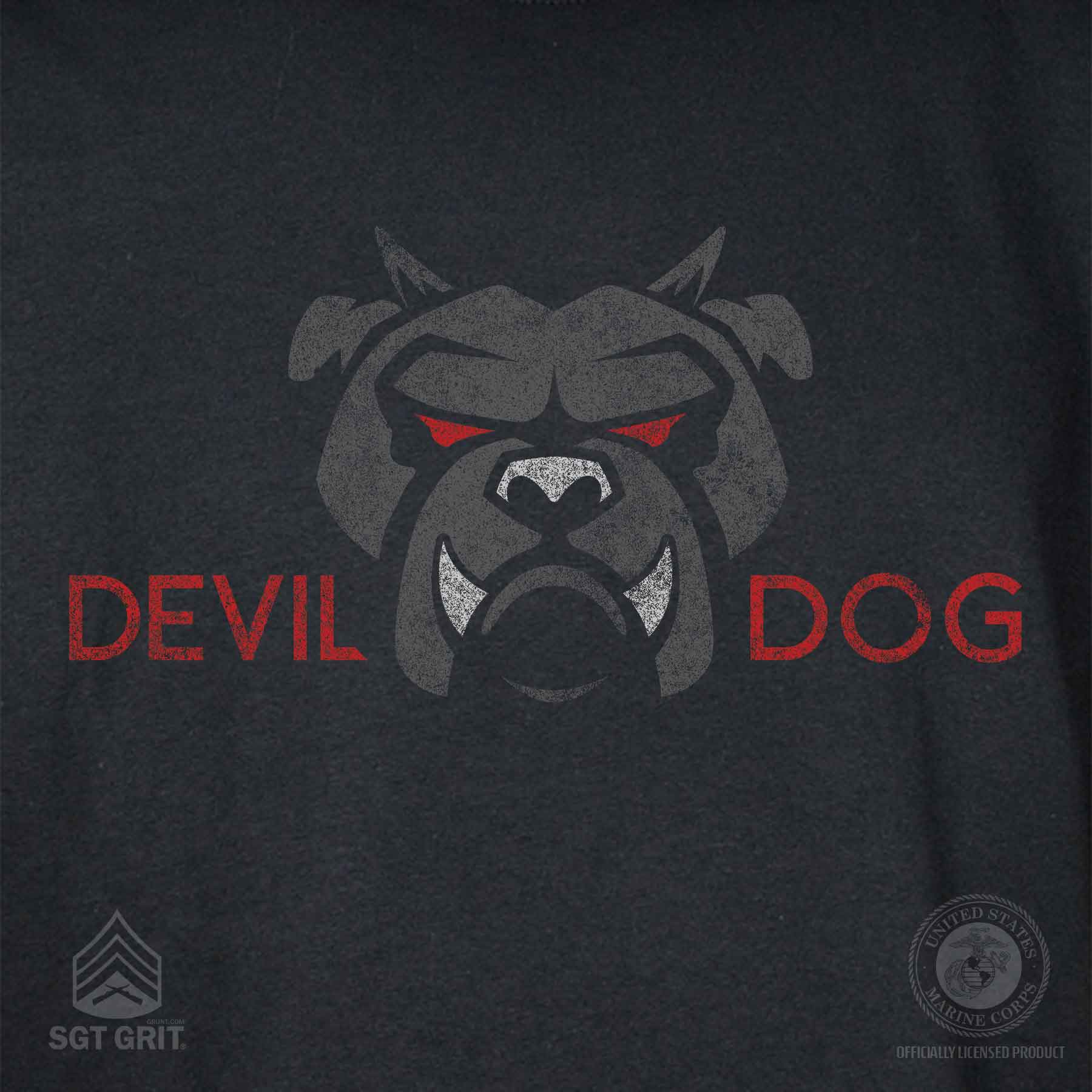 Devil Dog Back With Left Chest T-shirt - Image 7
