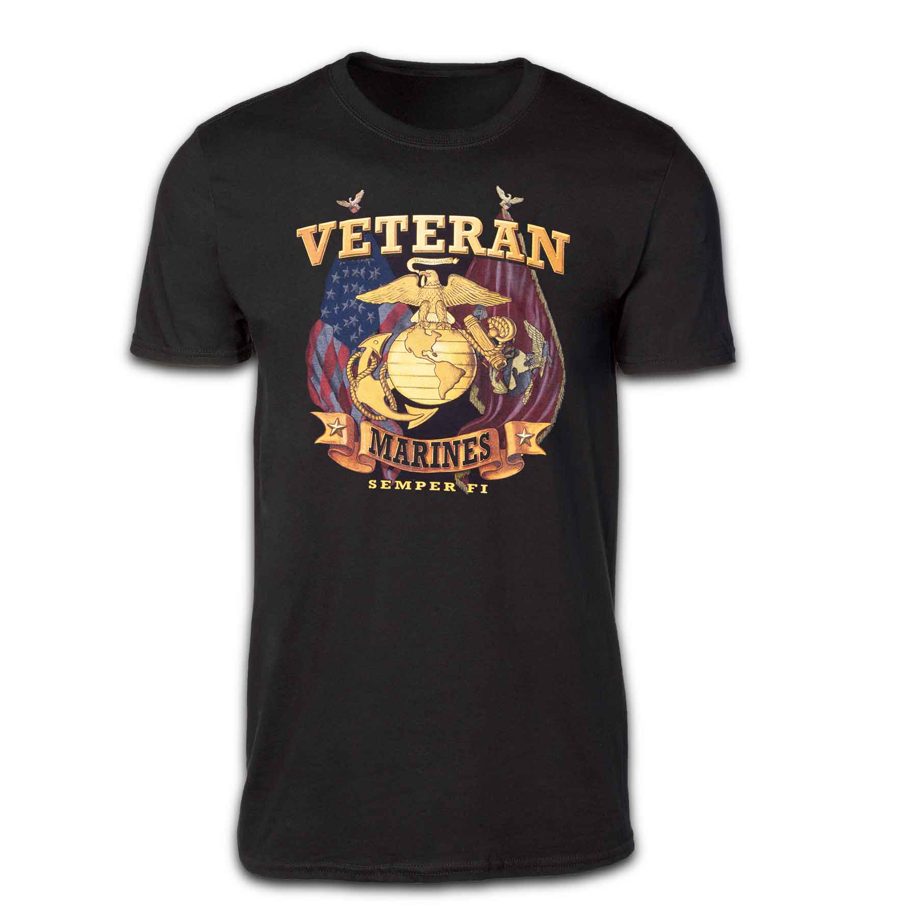Marine Corps Veteran T-Shirt with EGA - Image 4