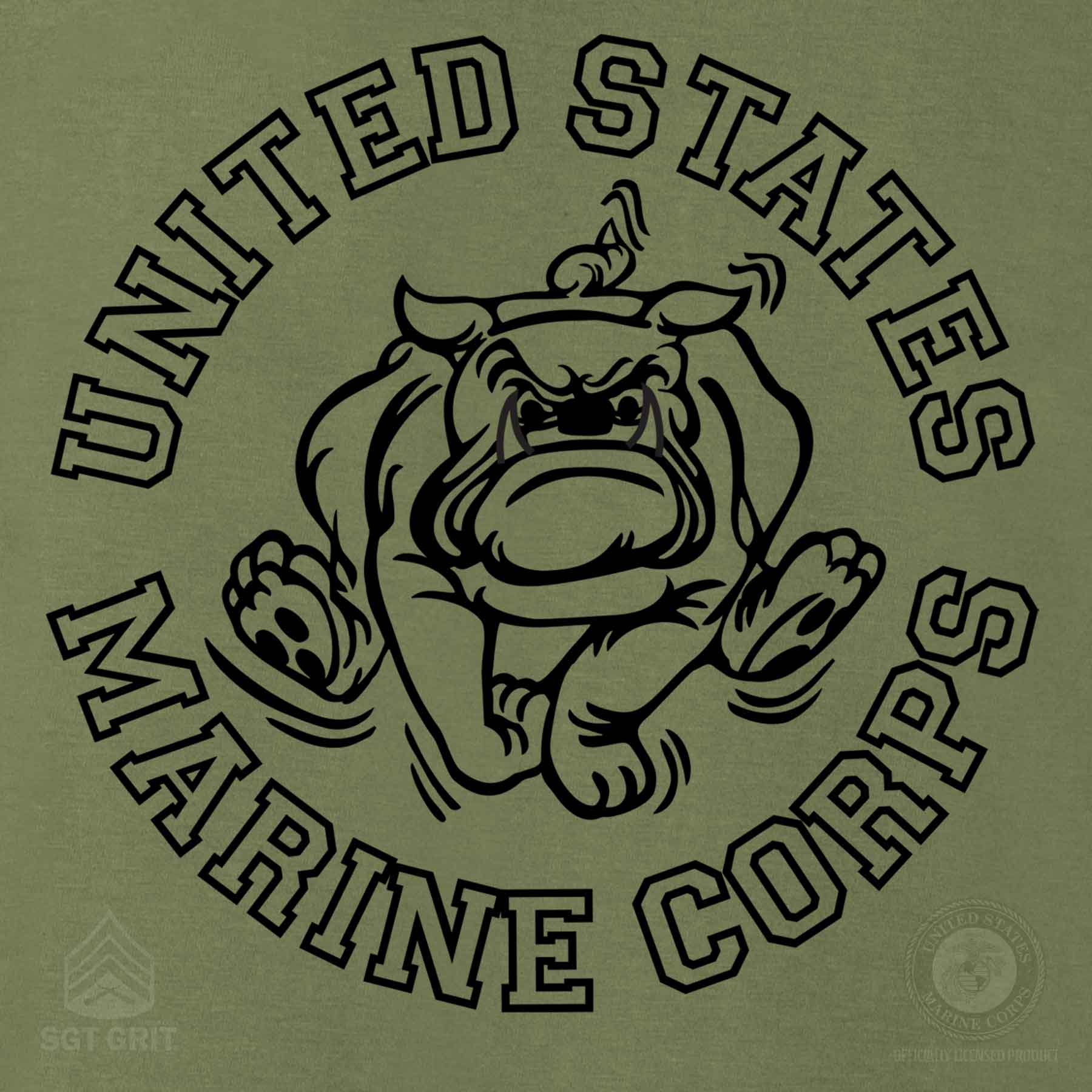 Marine Corps Bulldog Mascot Graphic T-shirt - Image 10