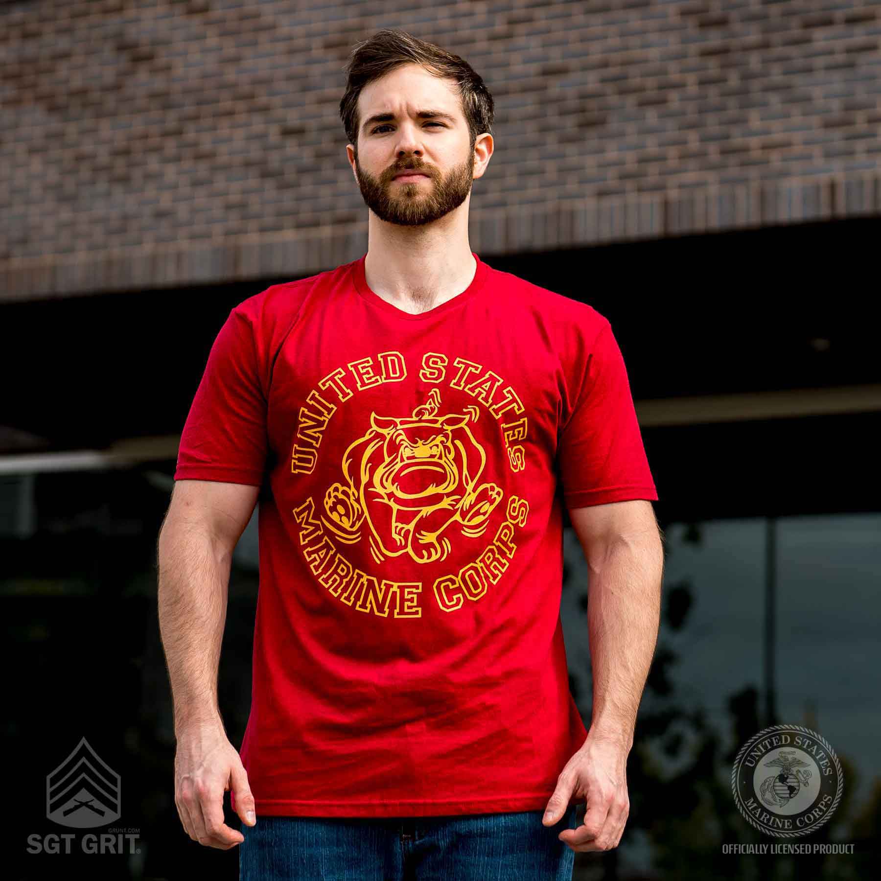 Marine Corps Bulldog Mascot Graphic T-shirt - Image 2