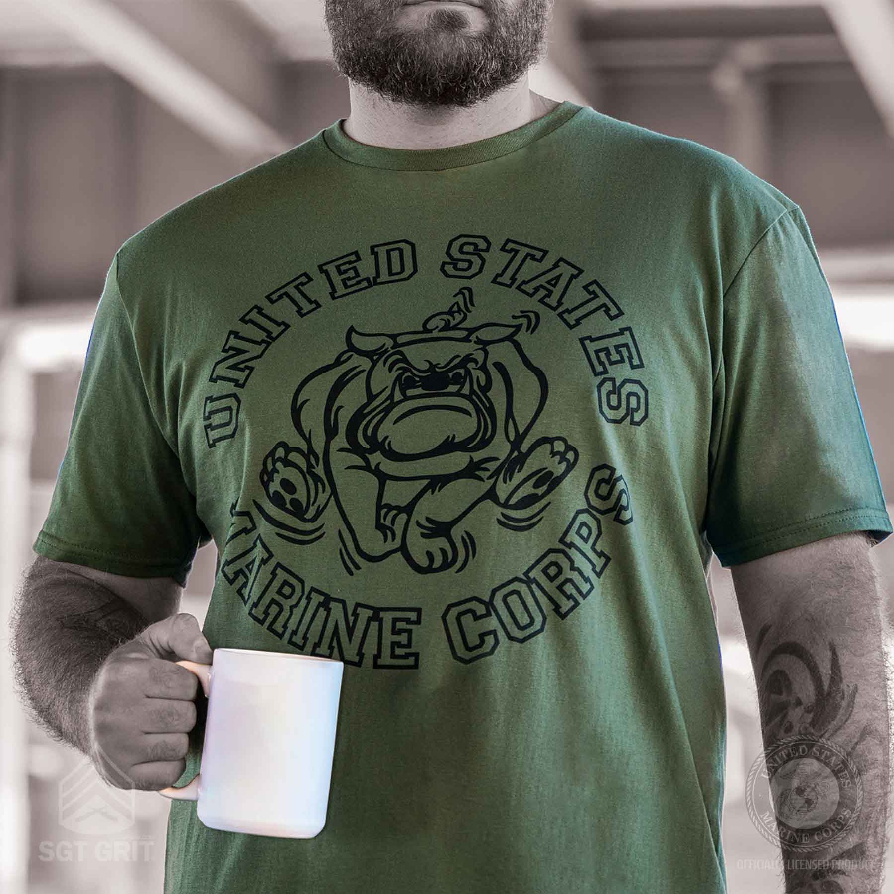 Marine Corps Bulldog Mascot Graphic T-shirt - Image 9