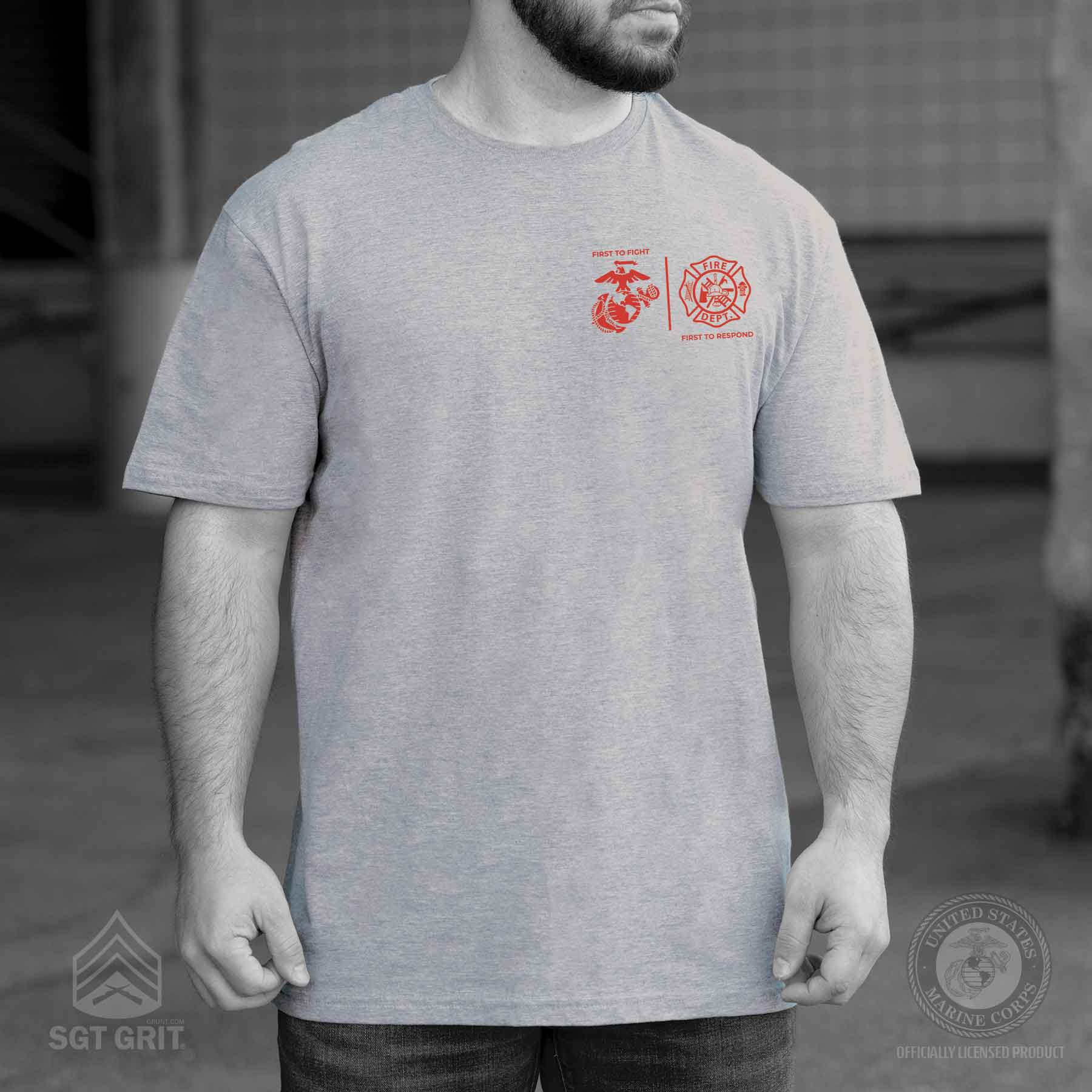 USMC First Responders Fire T-shirt - Image 2