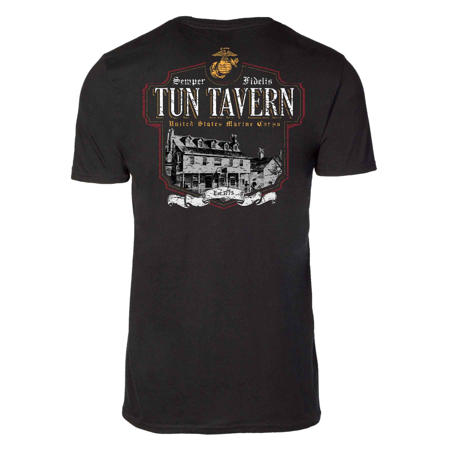 Semper Fidelis Tun Tavern Back With Left Chest T-shirt - Image 6
