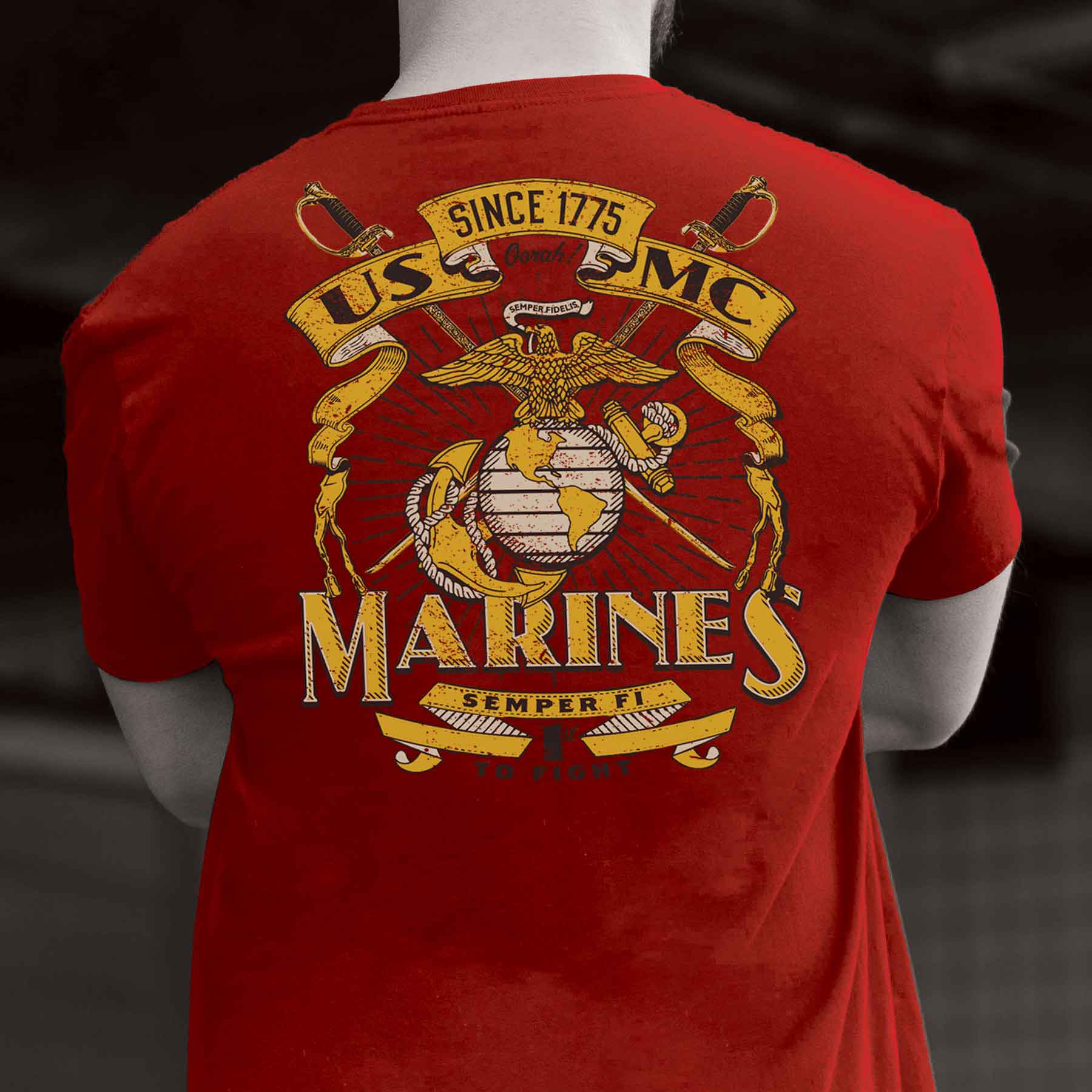 USMC Vintage Banners T-shirt - Image 5
