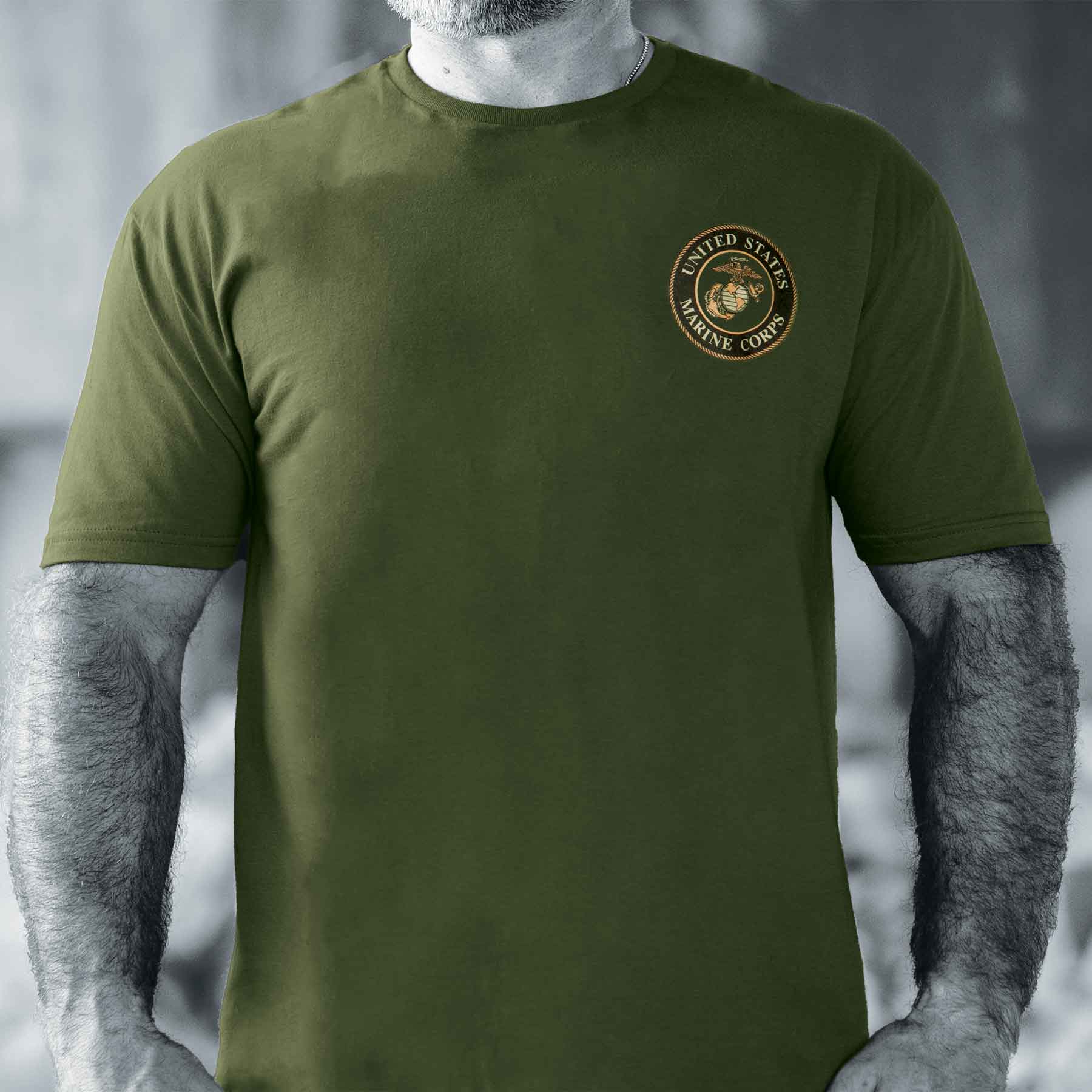 USMC Camo Flag T-shirt - Image 2
