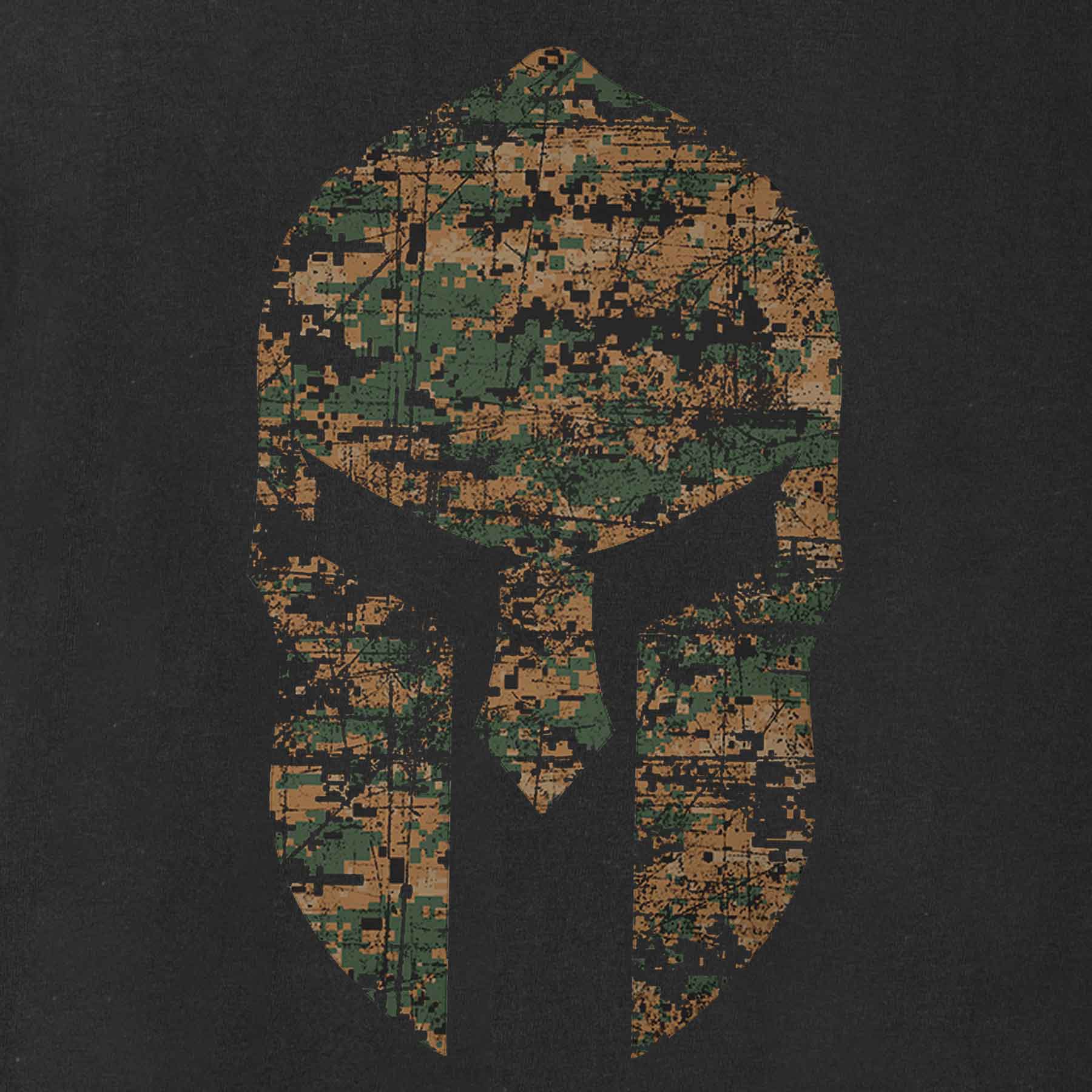 USMC Marpat Camo Spartan Helmet T-shirt - Image 3