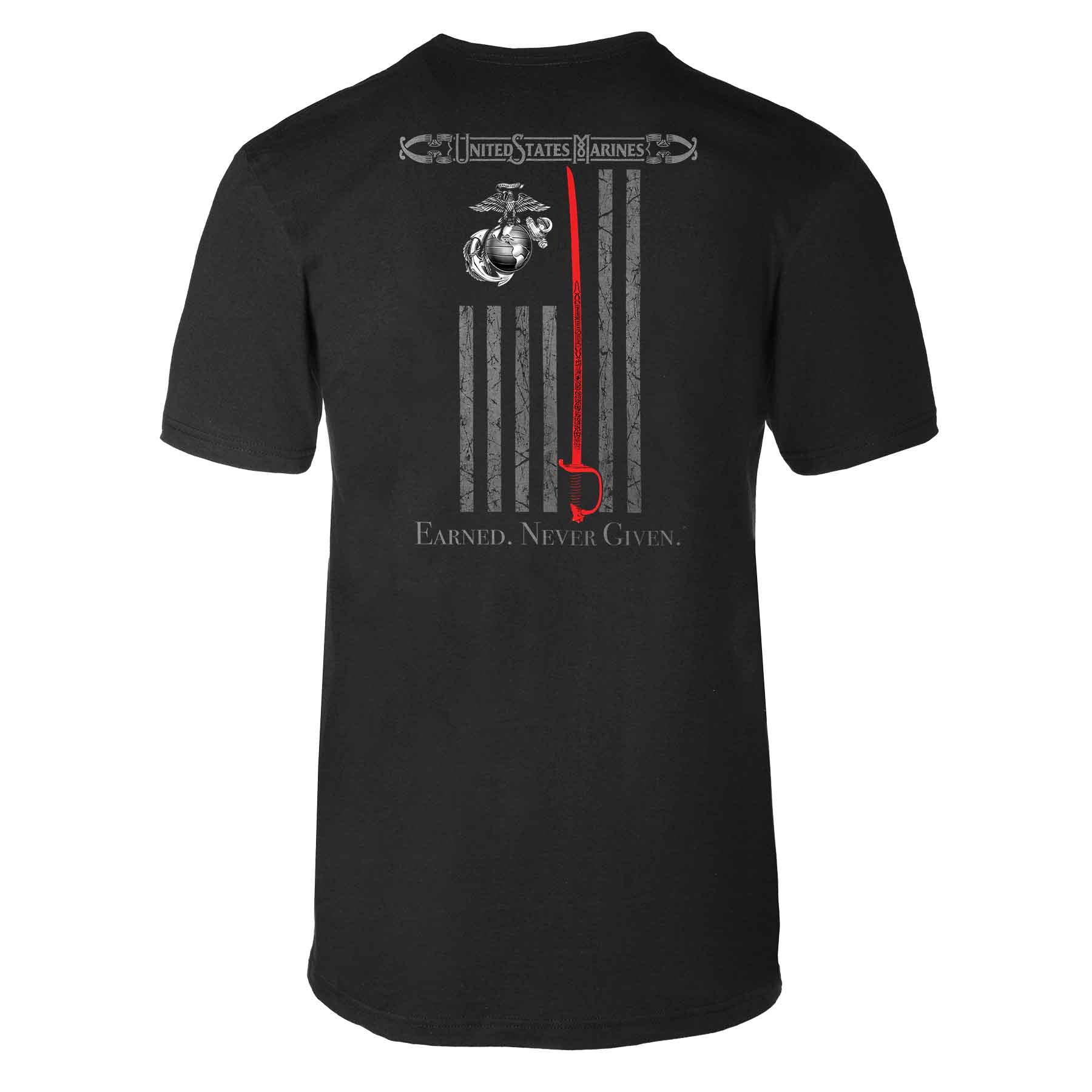 USMC Earned Never Given T-shirt - Image 7