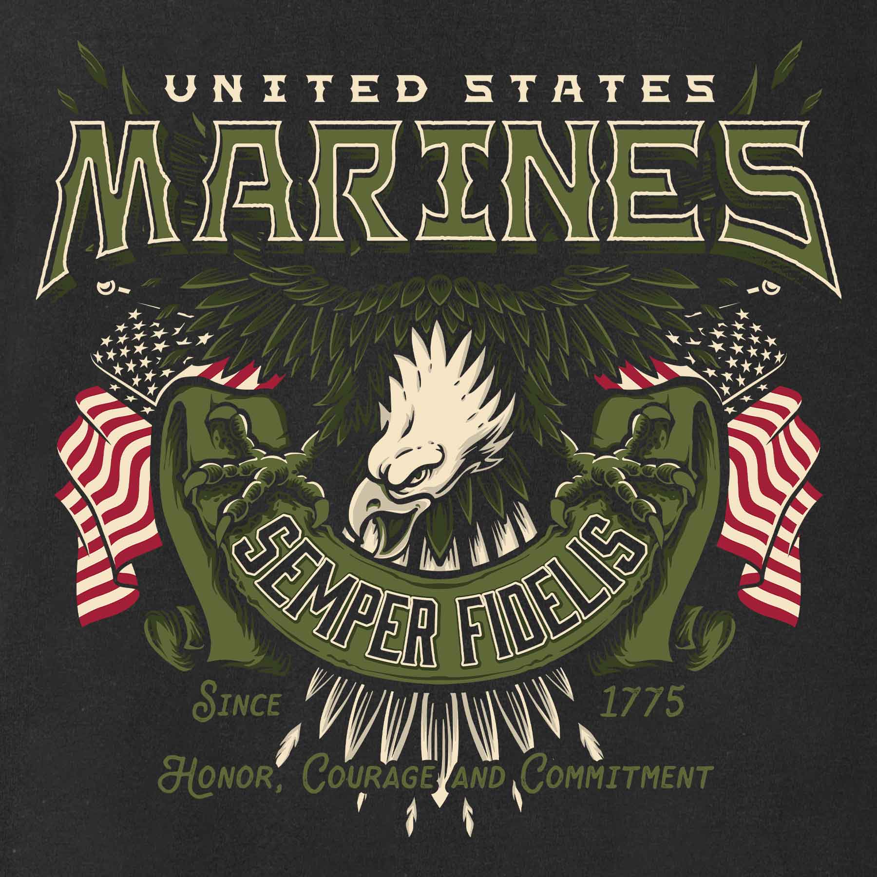 USMC Eagle Banner T-shirt - Image 6