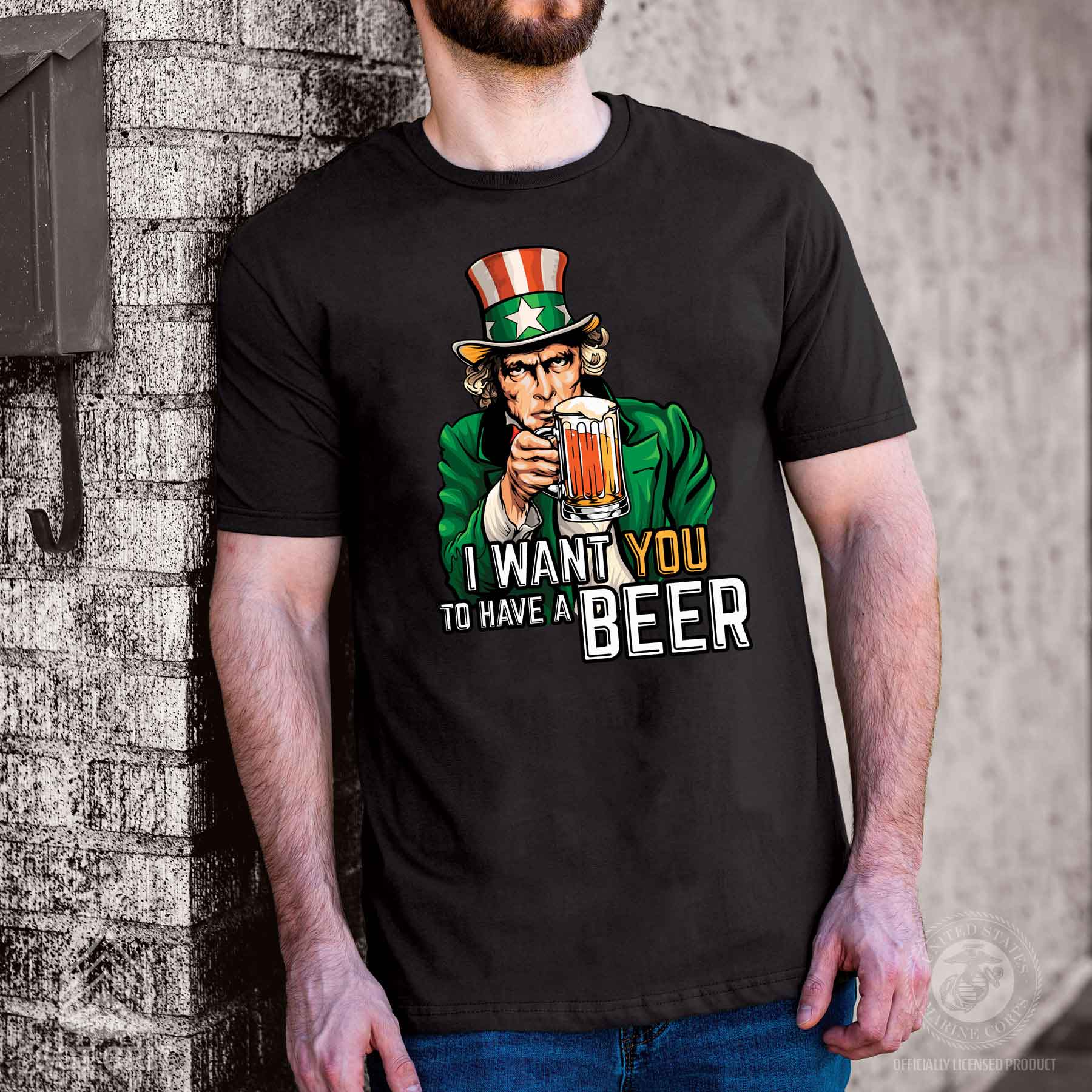Irish Uncle Sam T-shirt - Image 2