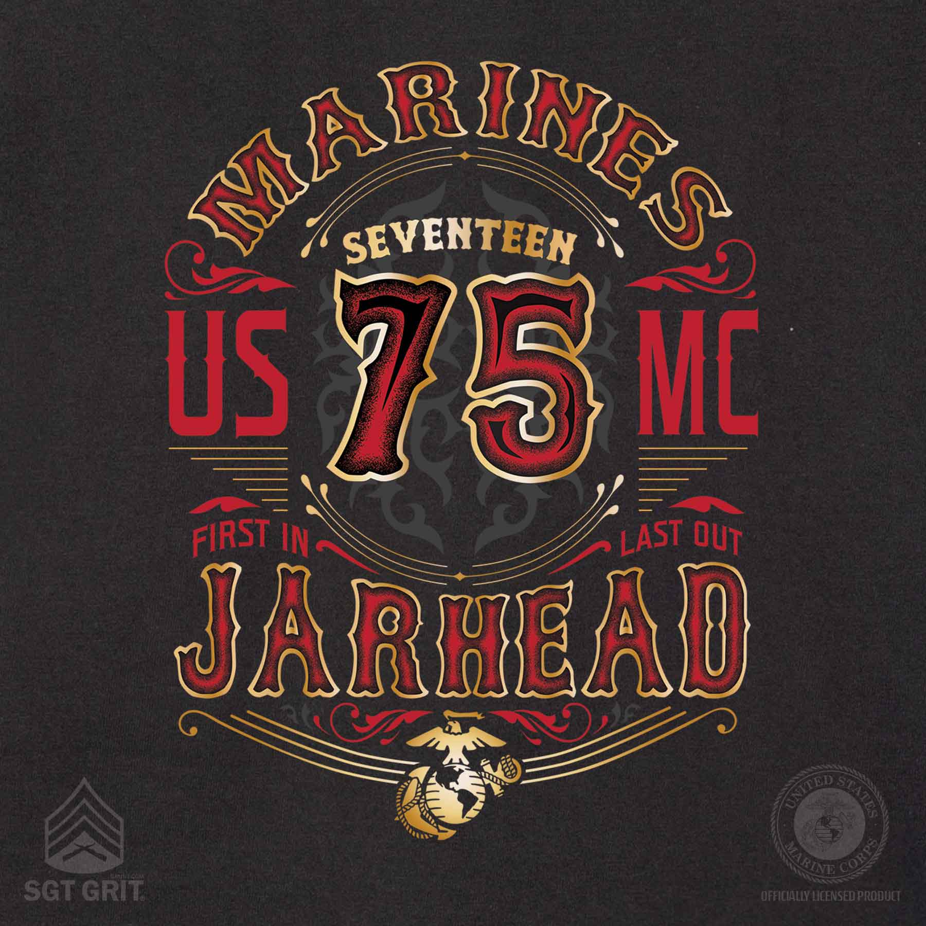 Western Jarhead Back With Left Chest T-shirt - Image 8