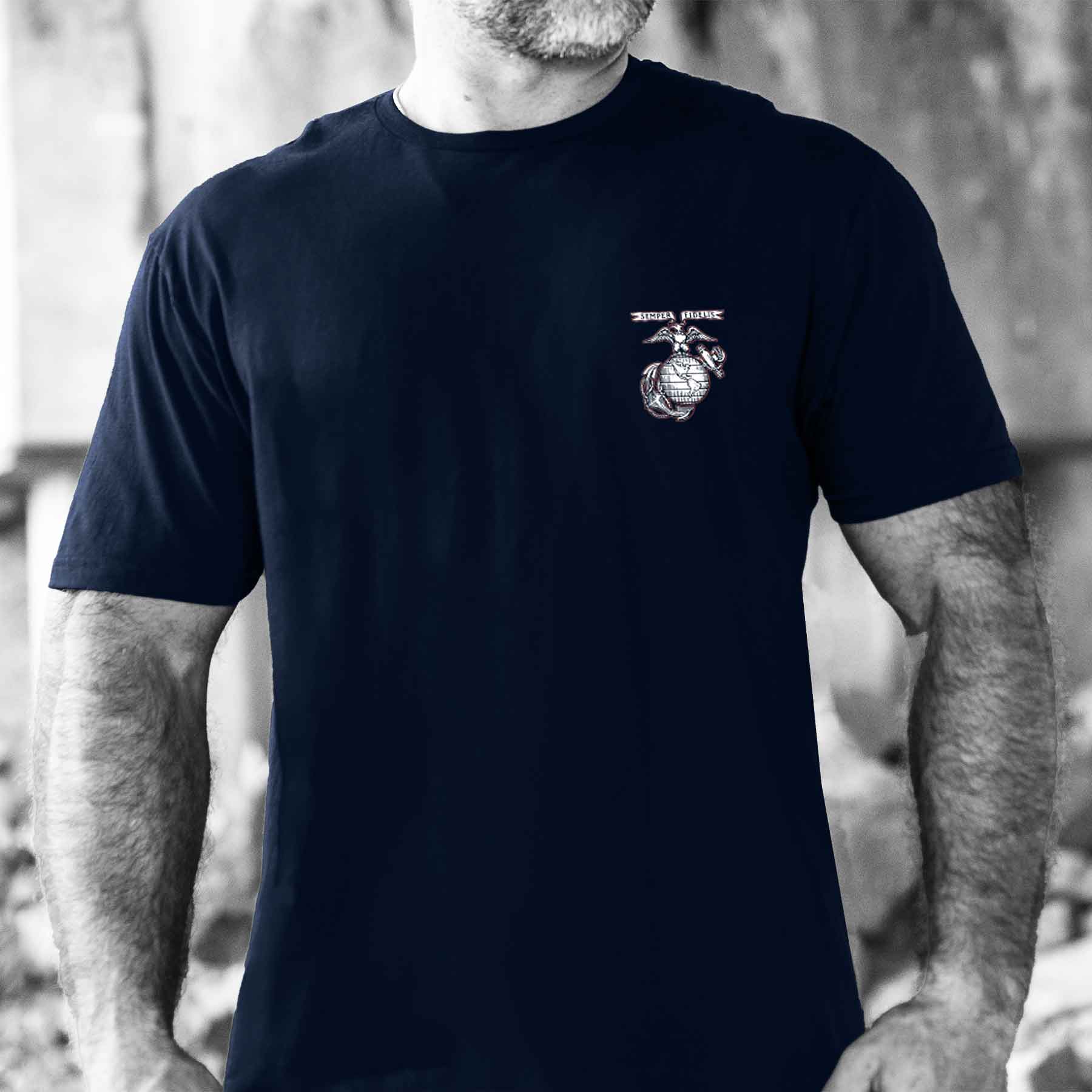 Leathernecks Back With Left Chest T-shirt - Image 2