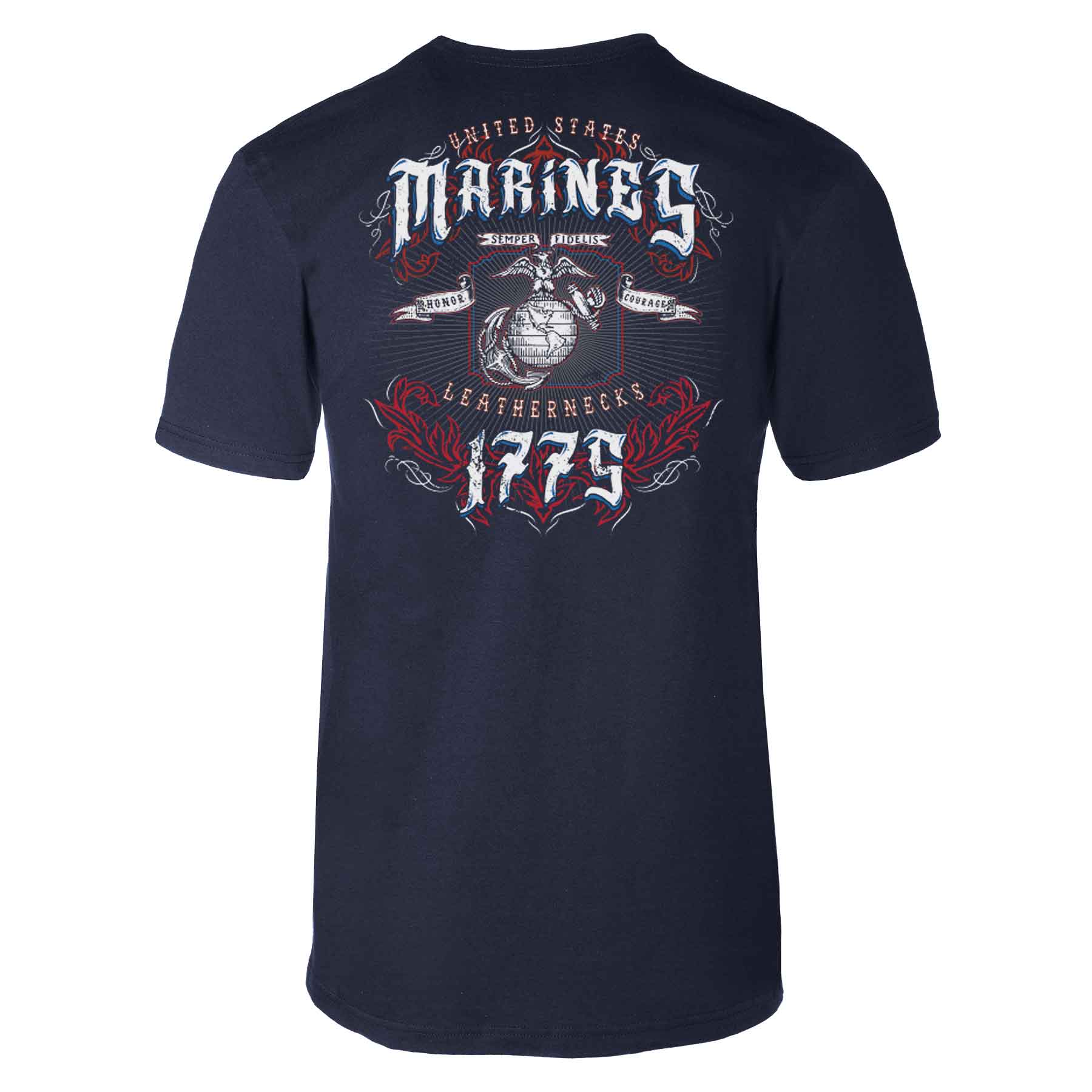 Leathernecks Back With Left Chest T-shirt - Image 8