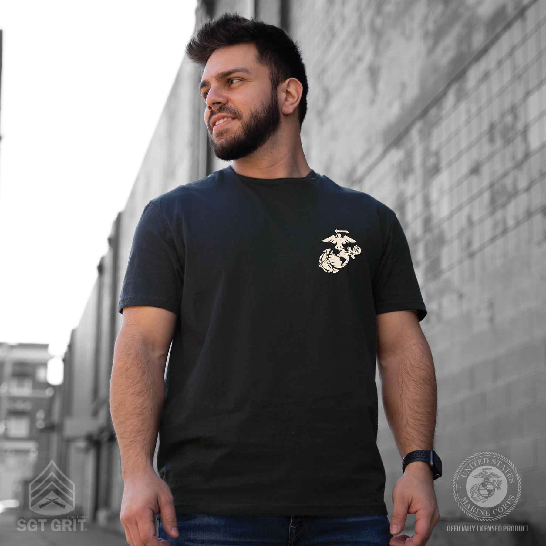 1775 Devil Dogs Back With Left Chest T-shirt - Image 2