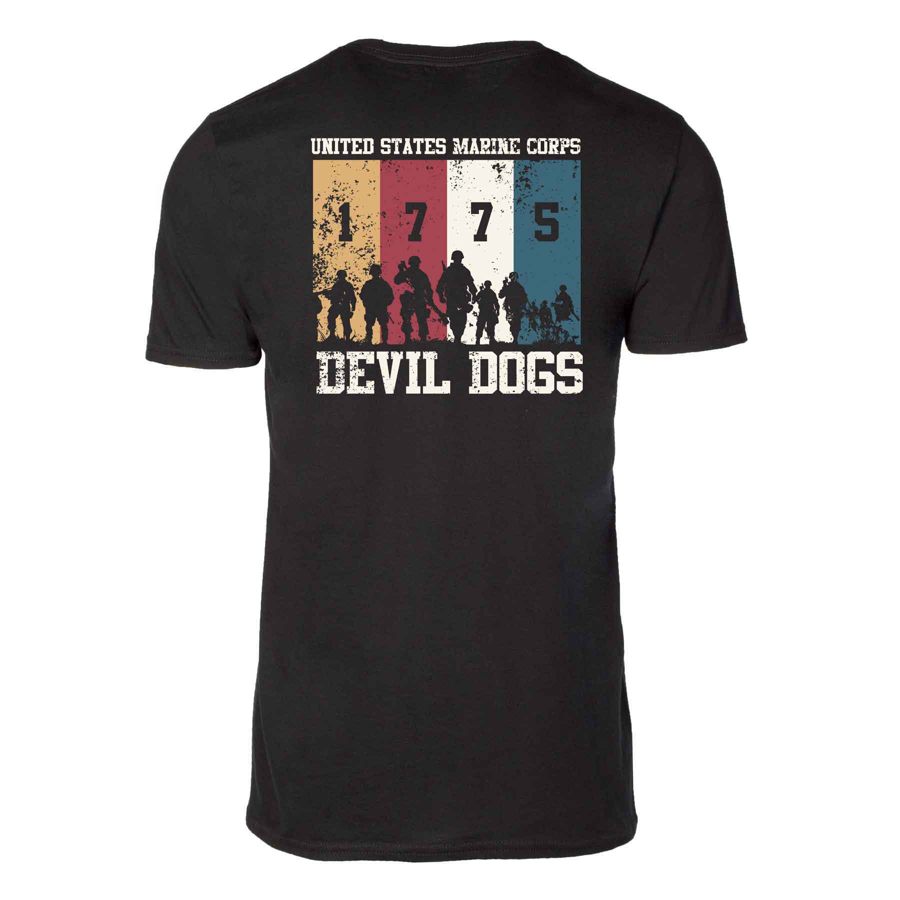 1775 Devil Dogs Back With Left Chest T-shirt - Image 8