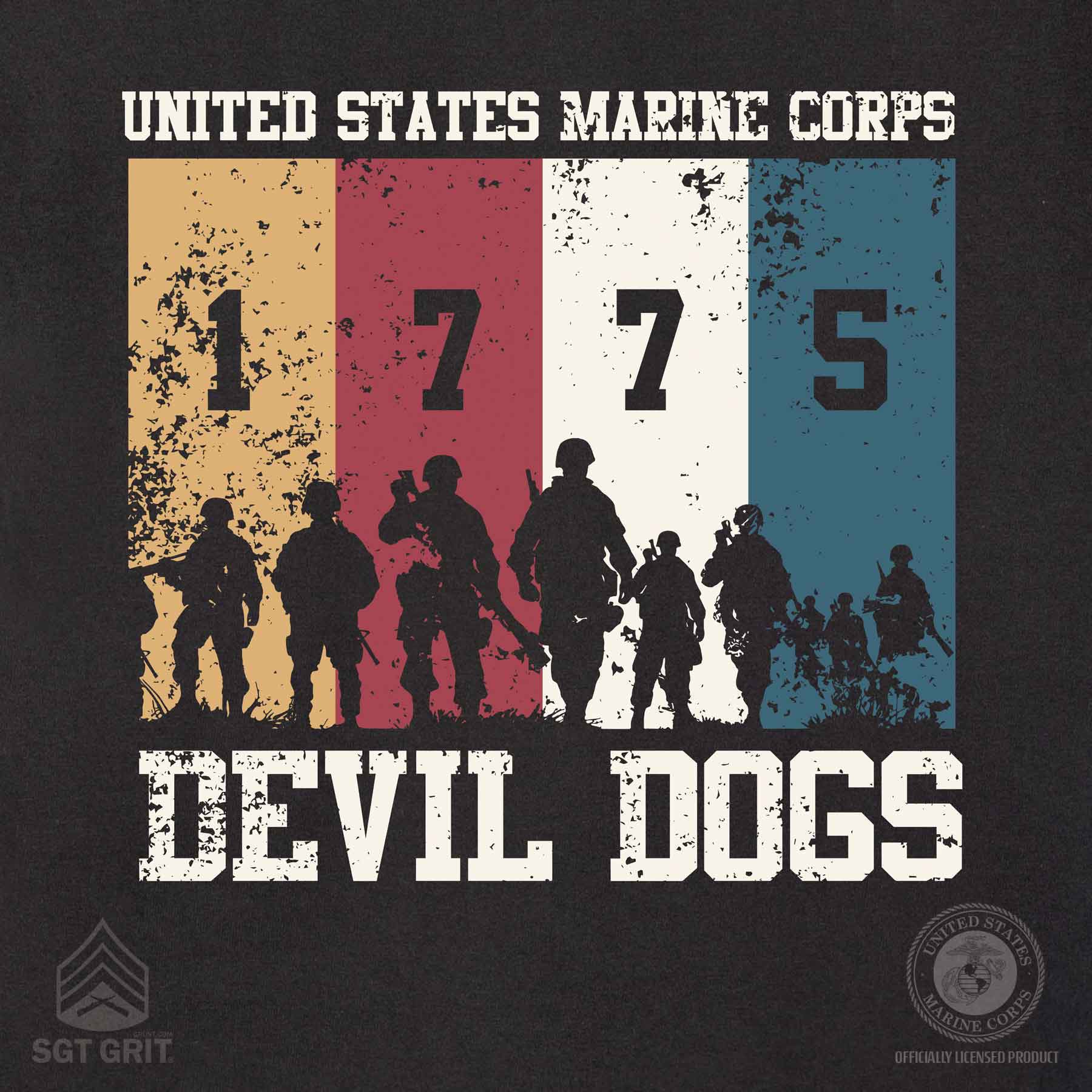 1775 Devil Dogs Full Front T-shirt - Image 3