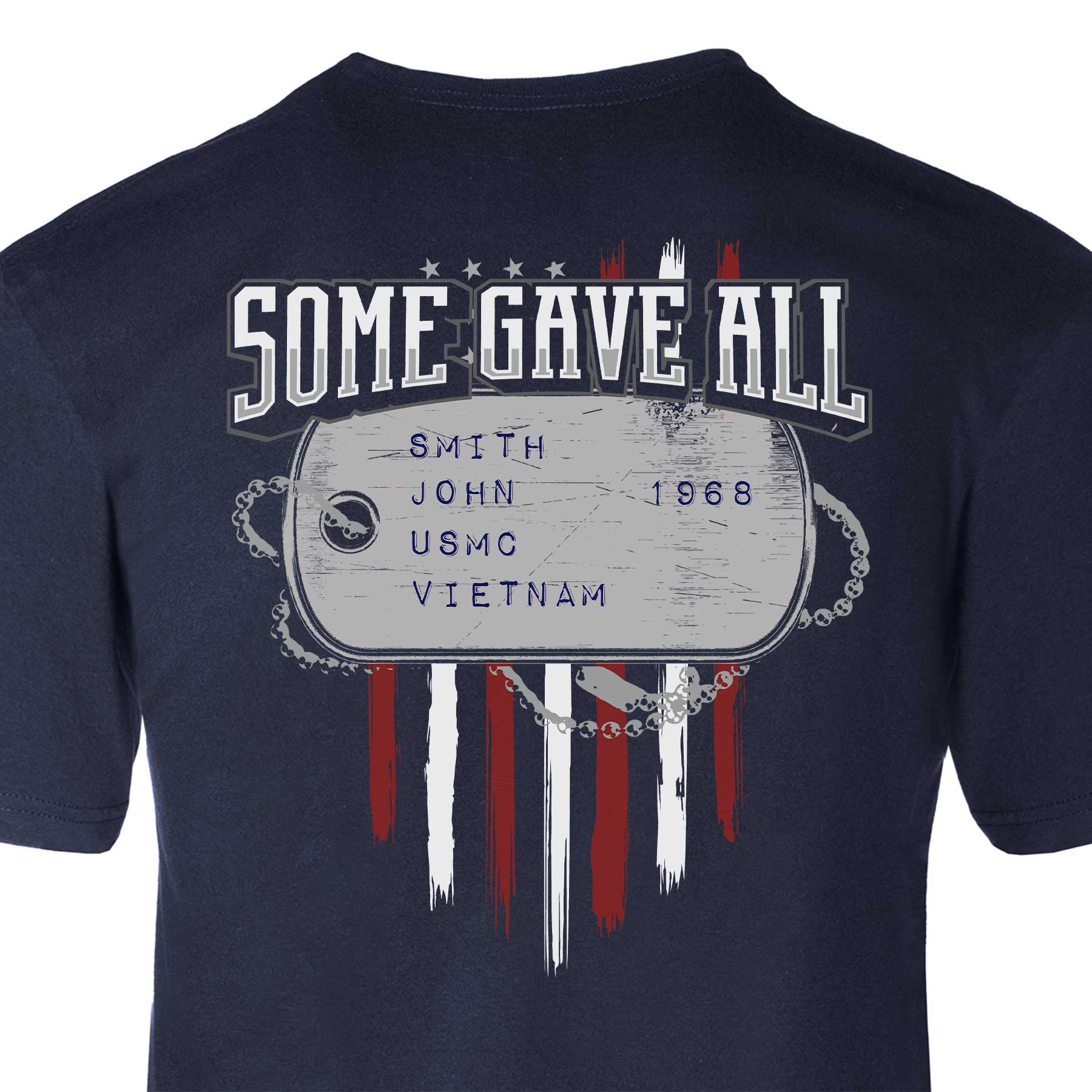 Some Gave All Personalized Dog Tag T-shirt