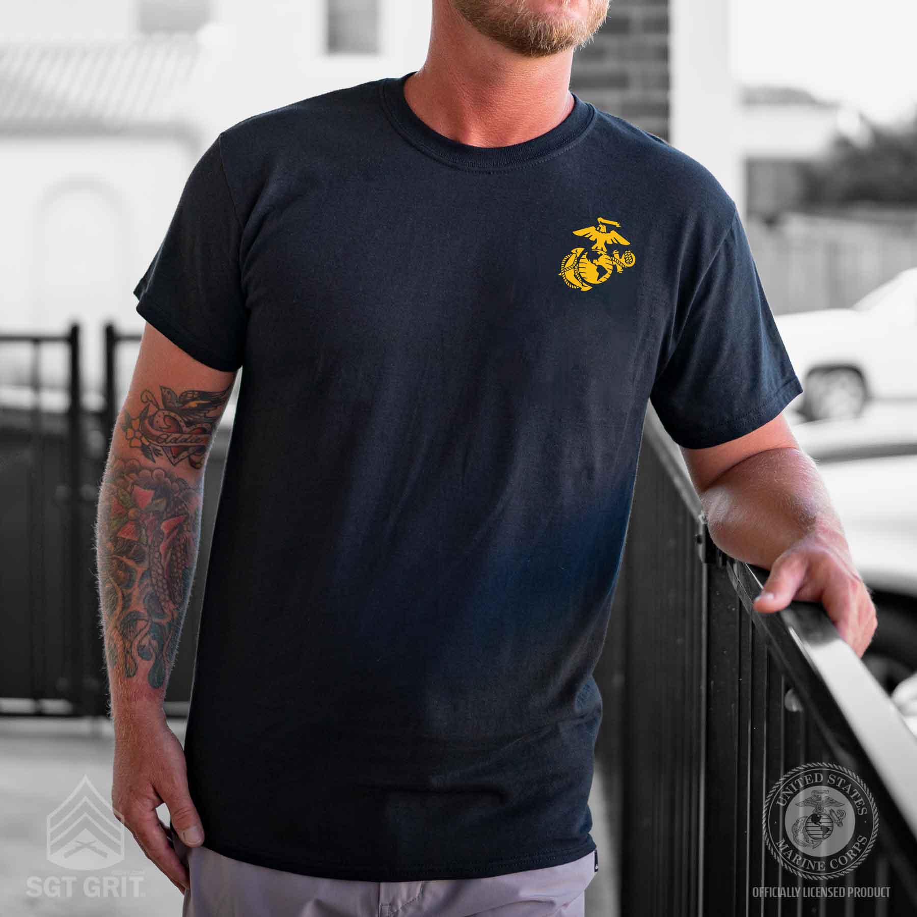 Marines Yellow Footprints T-shirt - Image 2