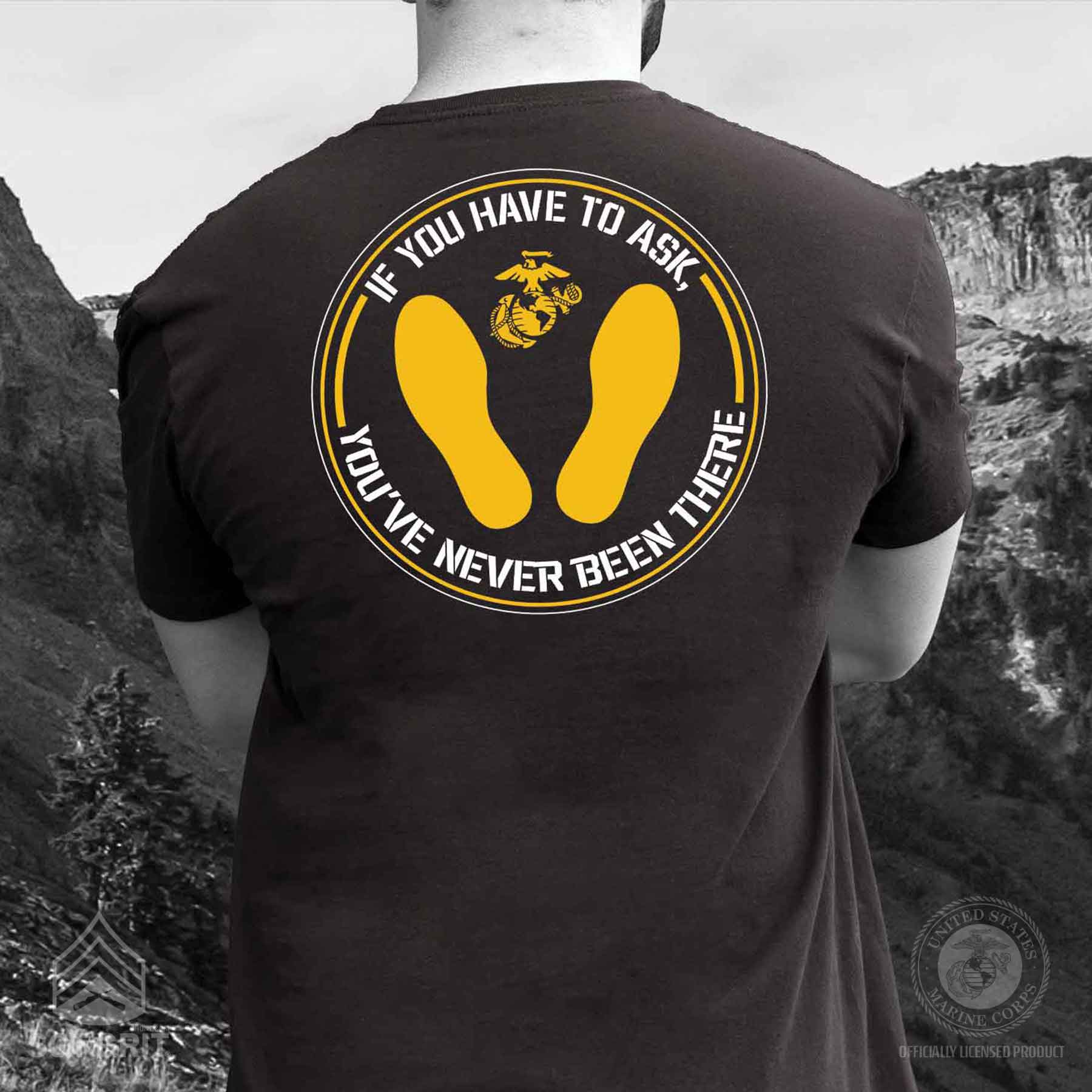 Marines Yellow Footprints T-shirt - Image 5