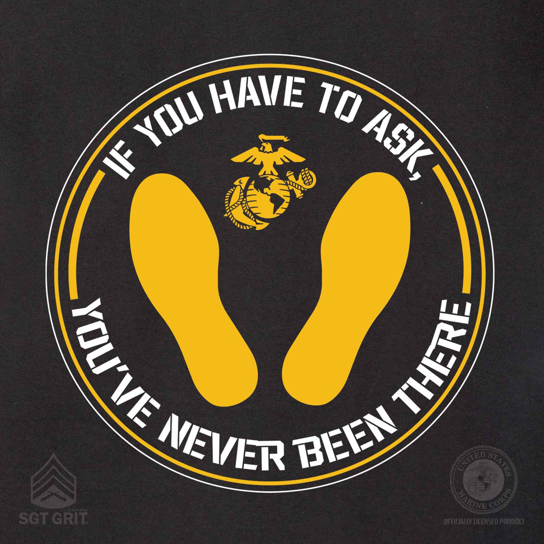Marines Yellow Footprints T-shirt - Image 6