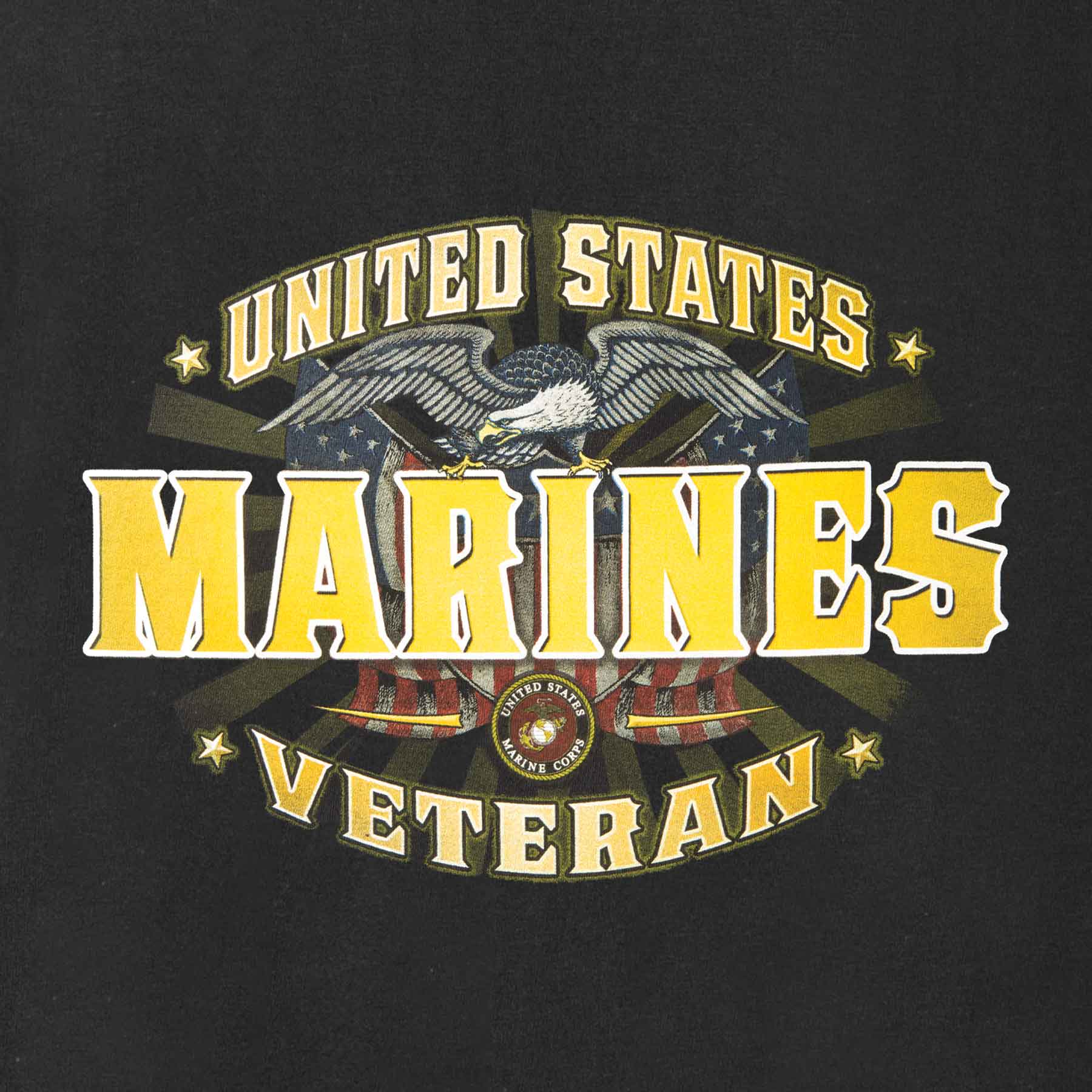 Marine Veteran Perched Eagle T-shirt - Image 6