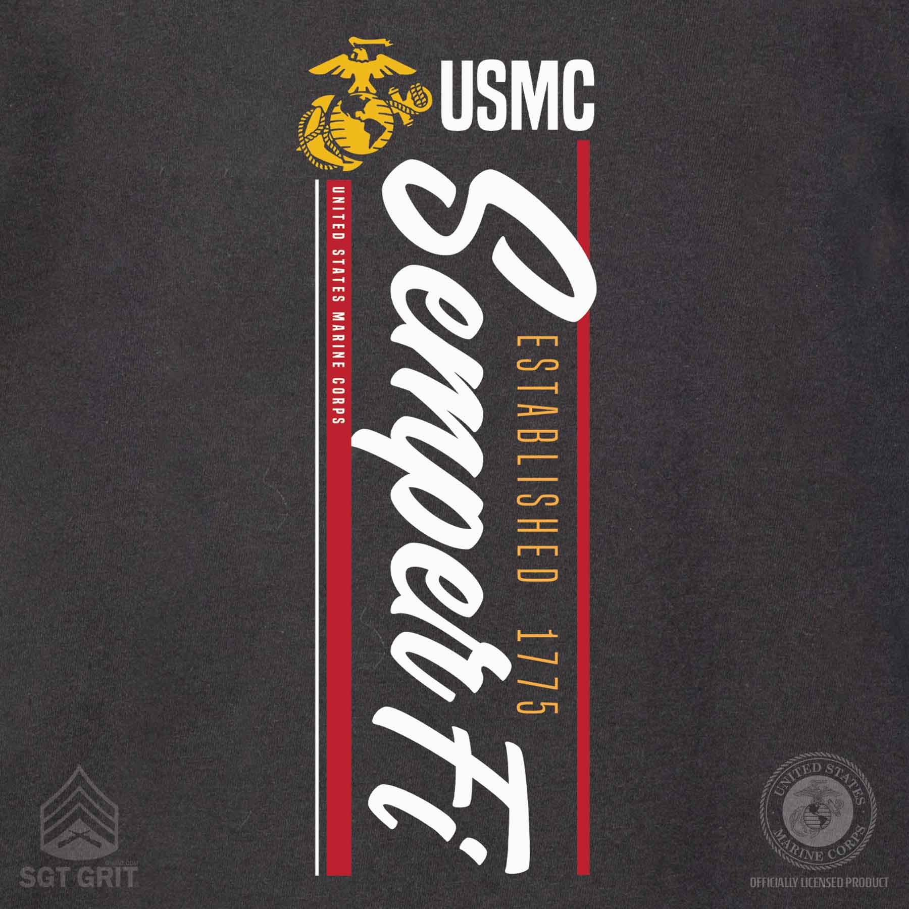 USMC Semper Fi Vertical T-shirt - Image 4